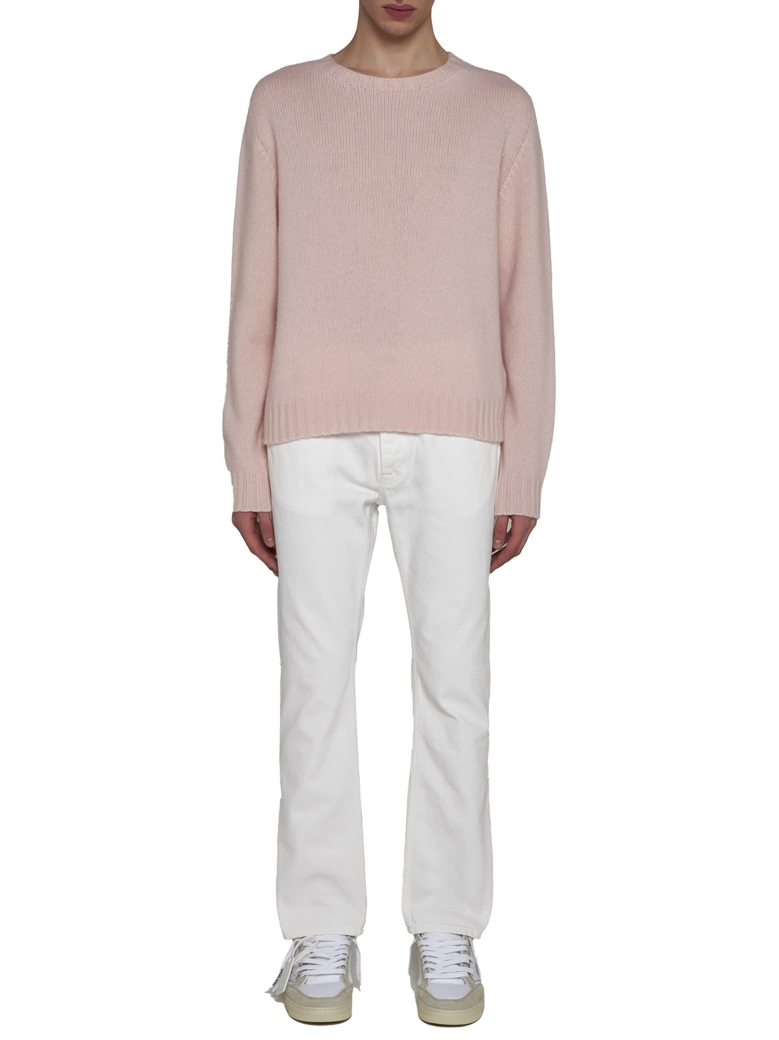 Shop Palm Angels Sweater In Pink White