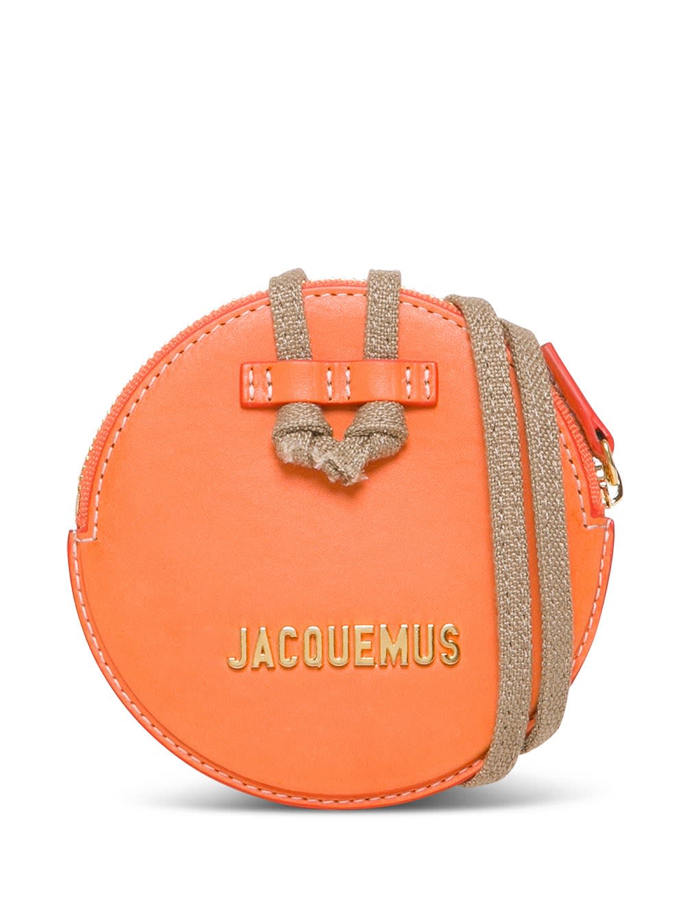 Jacquemus Le Pitchou Crossbody Bag In Orange Leather