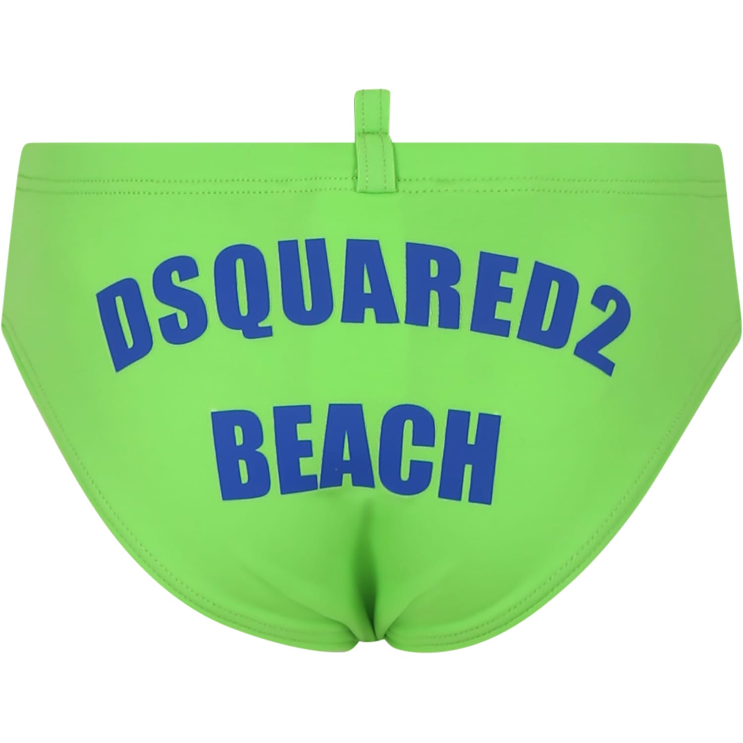 Shop Dsquared2 Green Swim Briefs For Boy With Logo