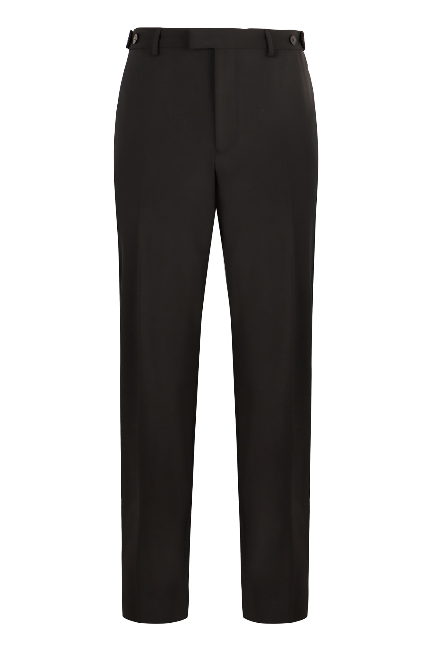 EMPORIO ARMANI WOOL BLEND TAILORED TROUSERS 