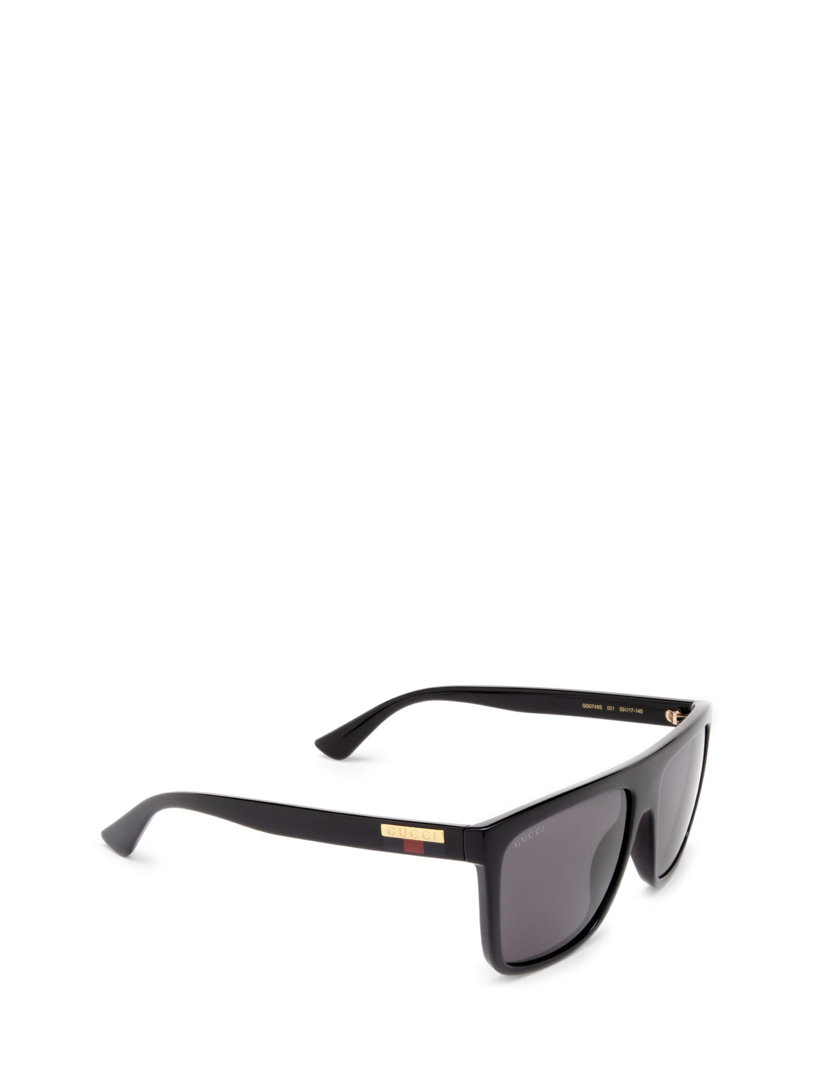 Shop Gucci Gg0748s Black Sunglasses