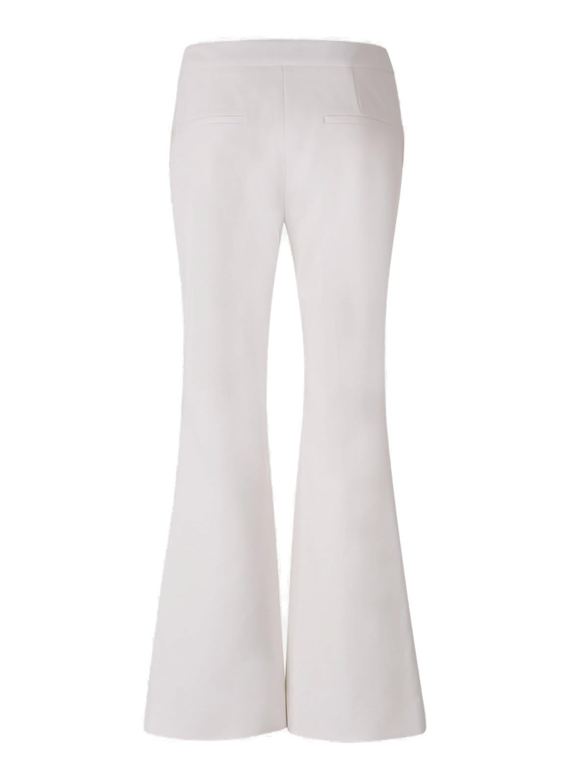 Shop Balmain High-waist Stretched Trousers In Neutrals