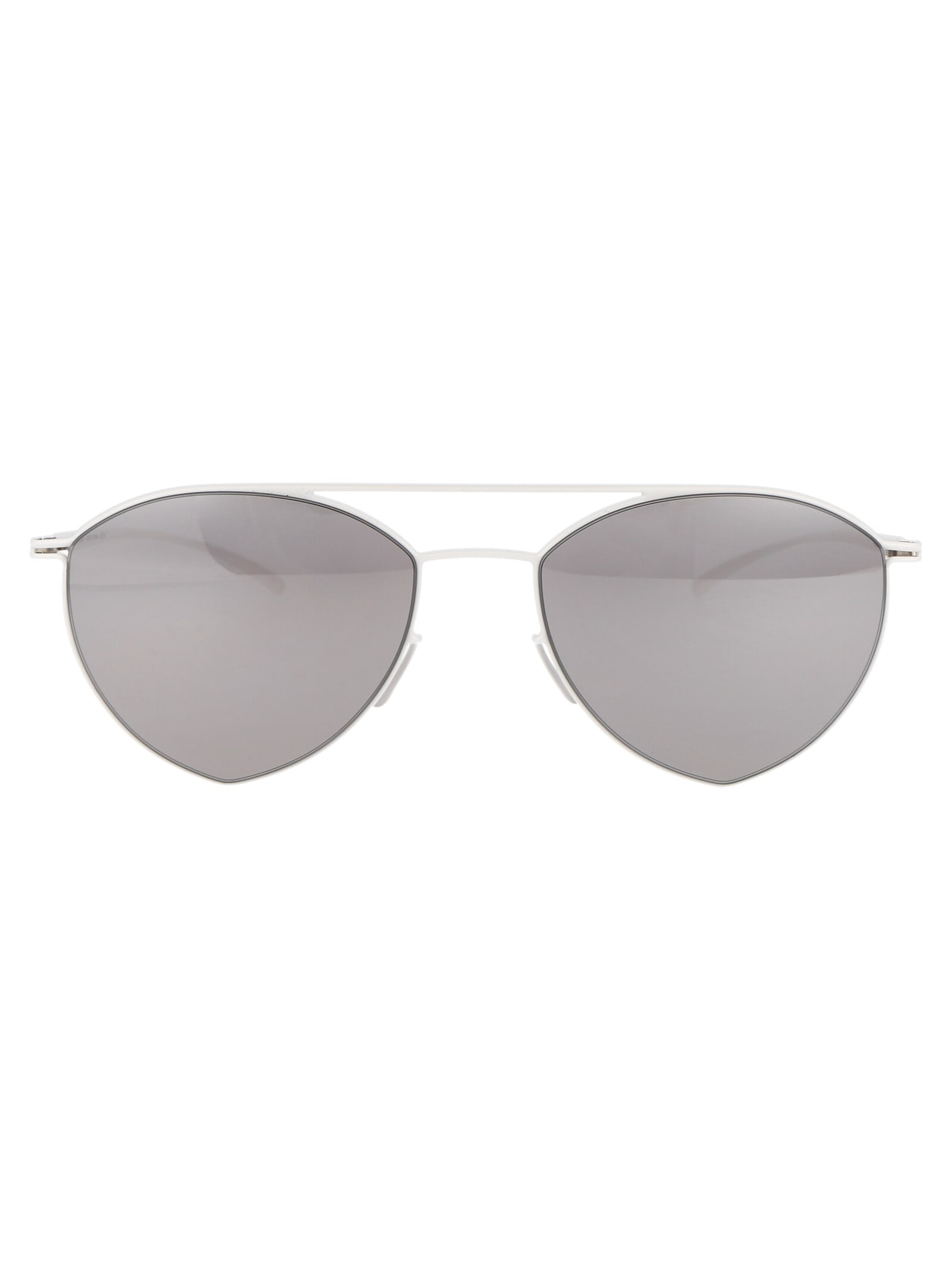 Shop Mykita Mmesse010 Sunglasses In 333 E13 White Warm Grey Flash