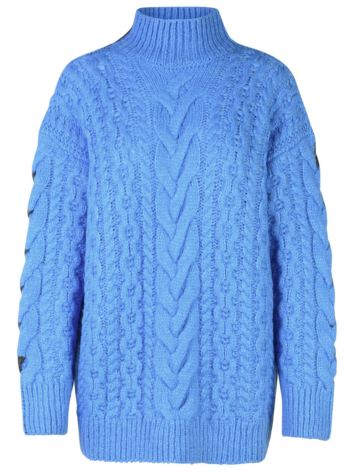 Stella Mccartney Two-tone Alpaca Blend Turtleneck Sweater In Multicolor