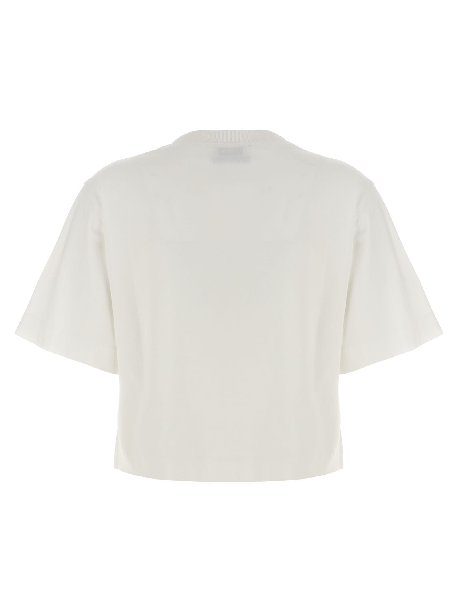 Off-white Off White Big Logo Bookish Cropped T Shirt In White