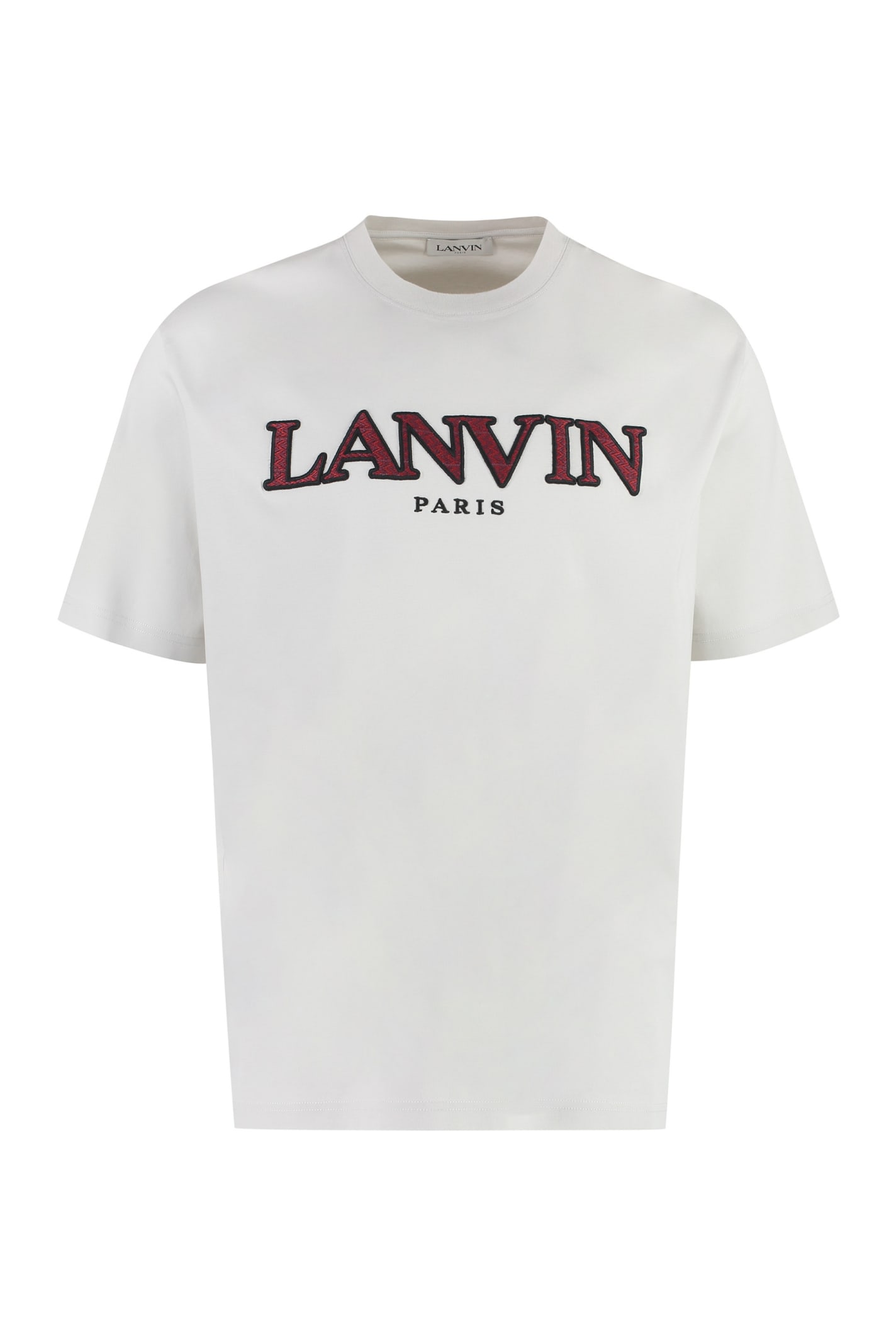 Shop Lanvin Cotton Crew-neck T-shirt In White