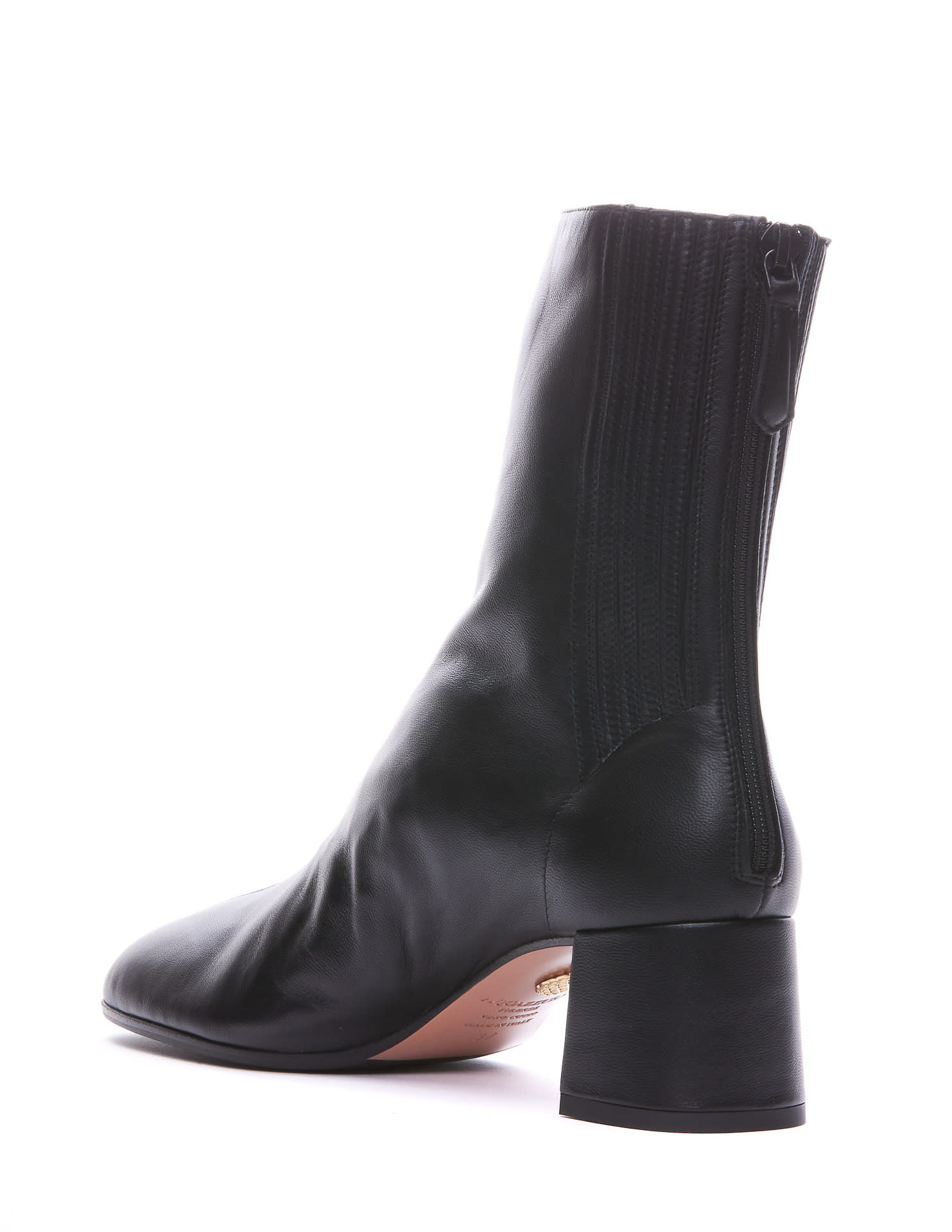 Shop Aquazzura Saint Honore Bootie 50 In Black