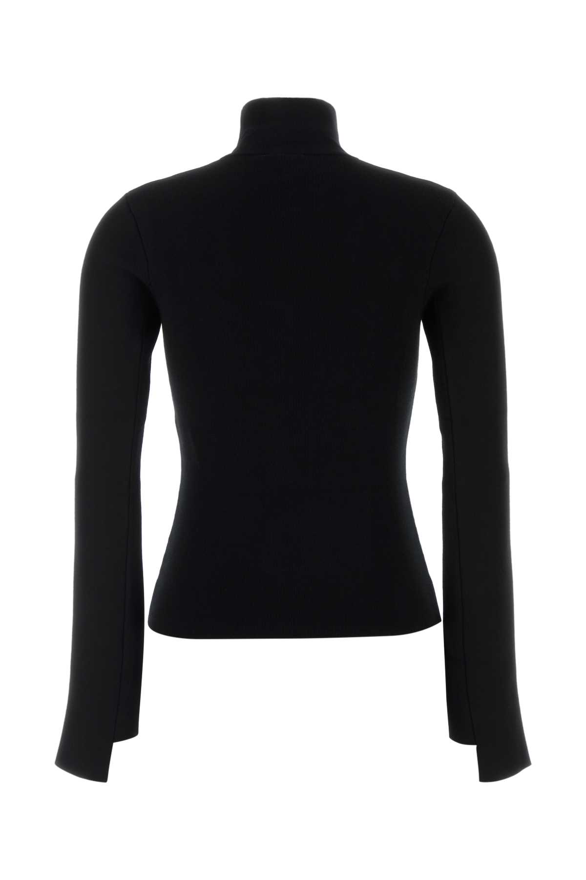 Courrèges Courreges Black Viscose Blend Sweater In Black