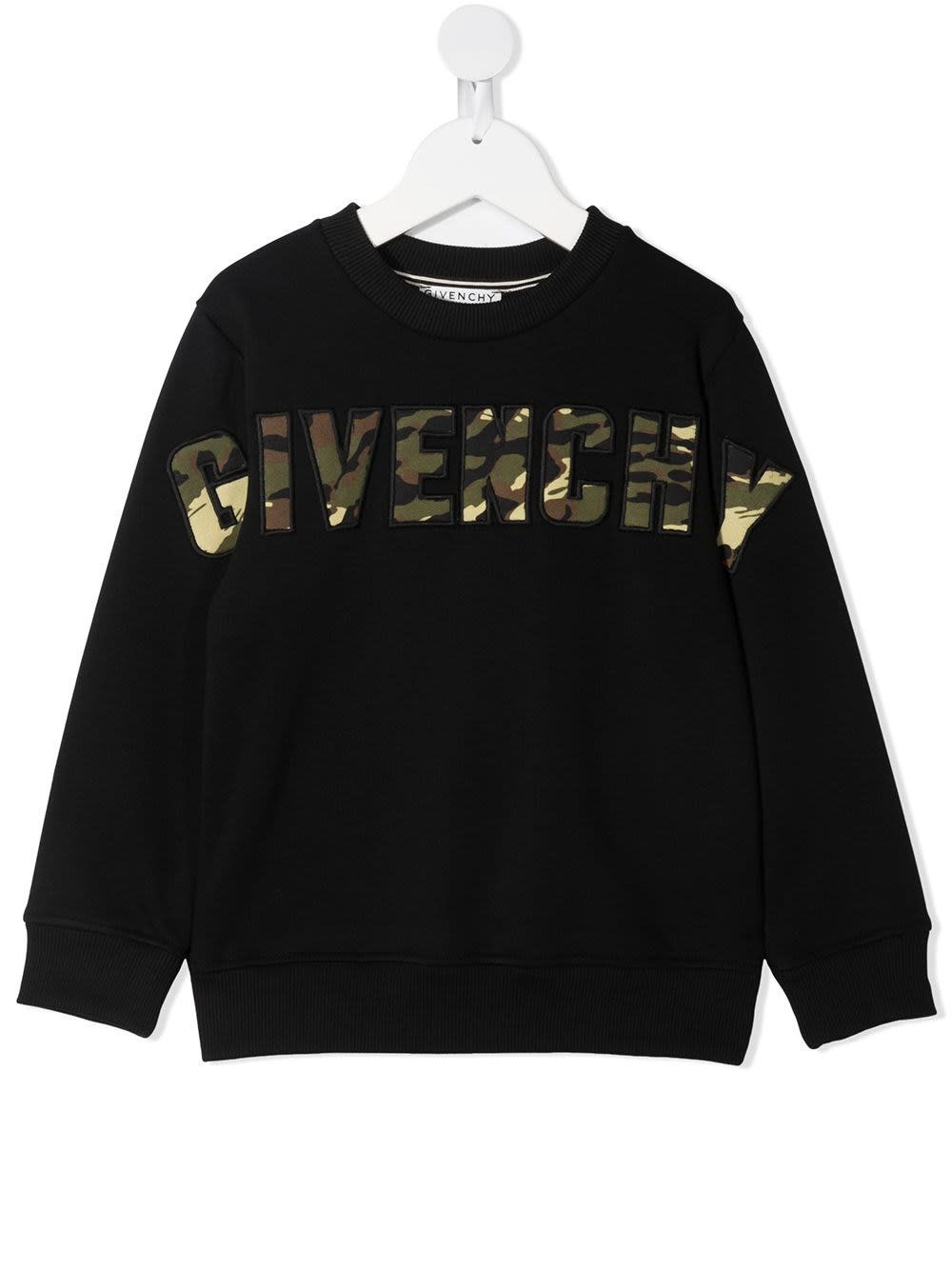 Givenchy Cotton Sweatshirt With Camouflage Logo Print