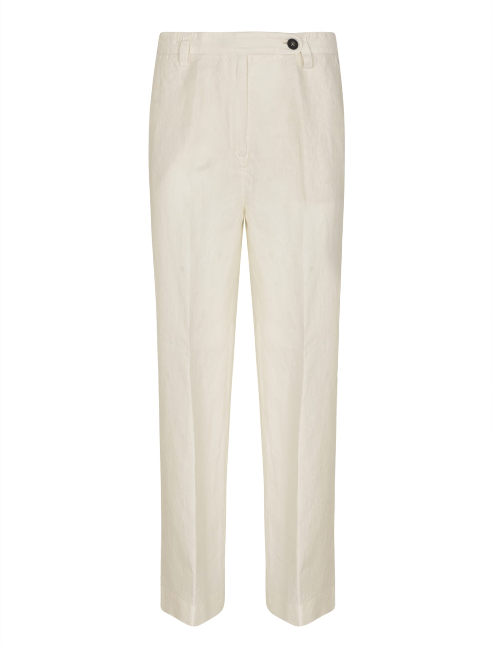 High-waist Plain Trousers