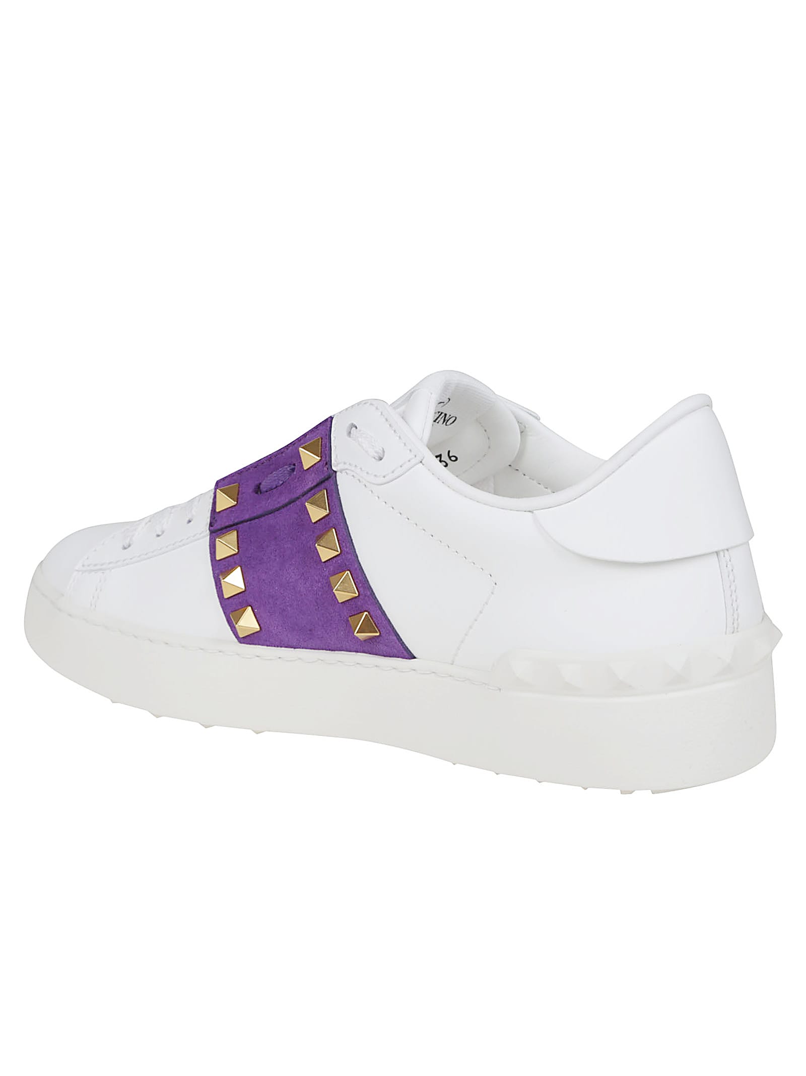 Valentino Rockstud Untitled Suede-panel Sneakers