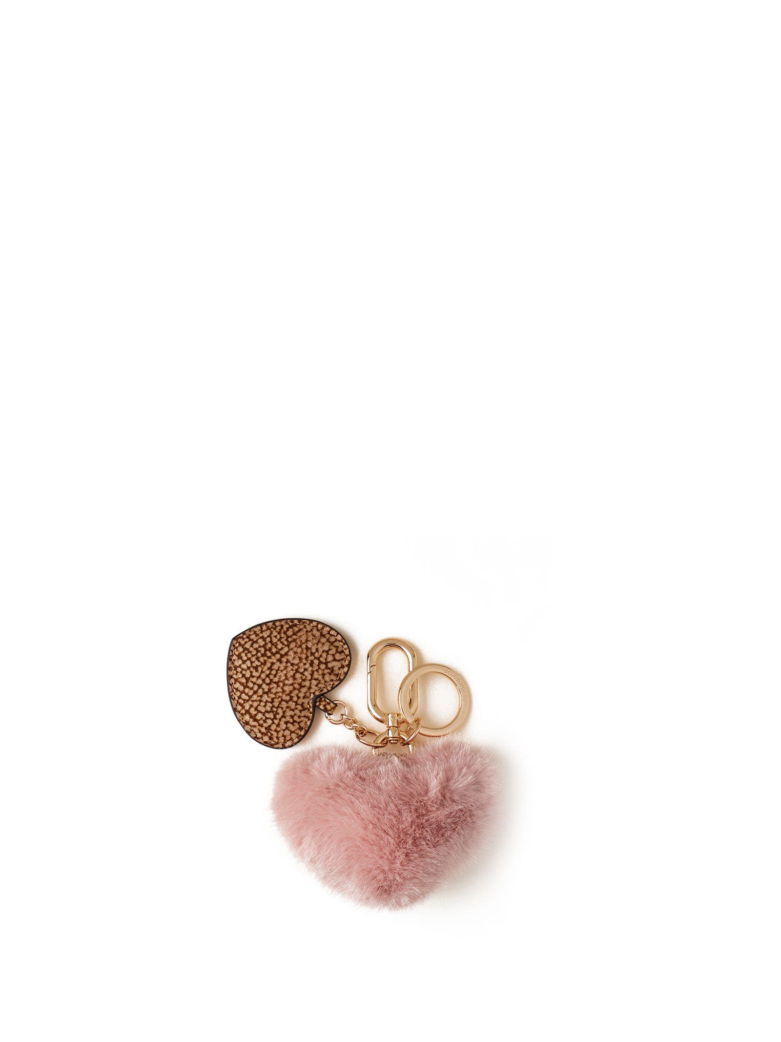 Borbonese Faux-fur Heart Keychain