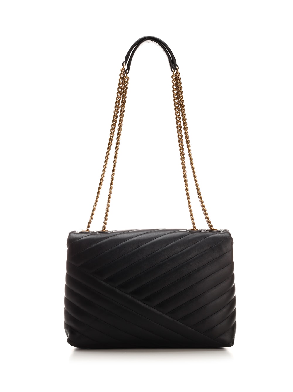 Shop Tory Burch Kira Chevron Convertible Shoulder Bag In Black