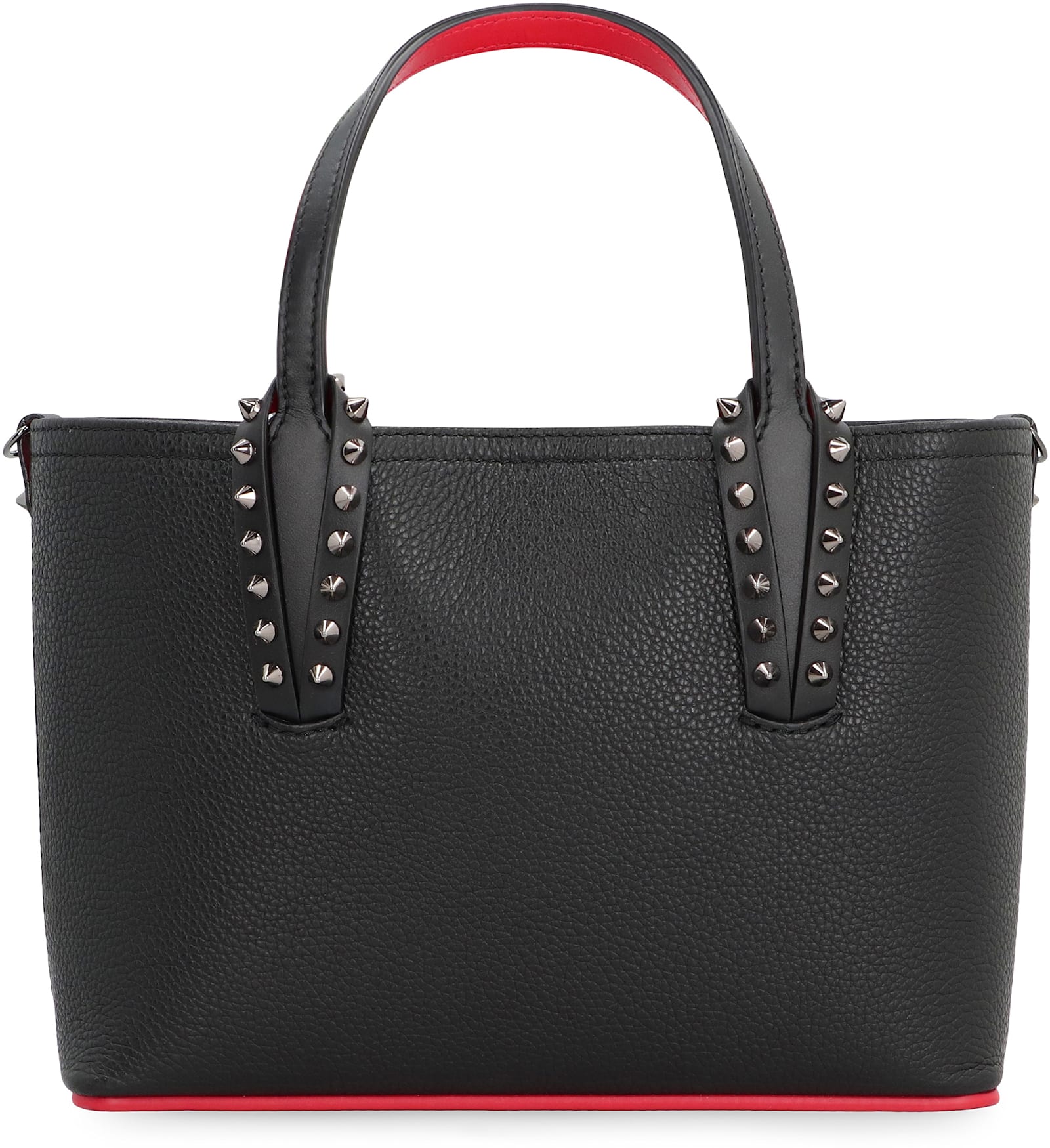 Shop Christian Louboutin Cabata Leather Mini Tote In Black