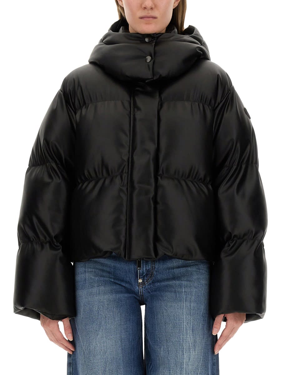 Shop Stella Mccartney Eco Nappa Down Jacket In Black