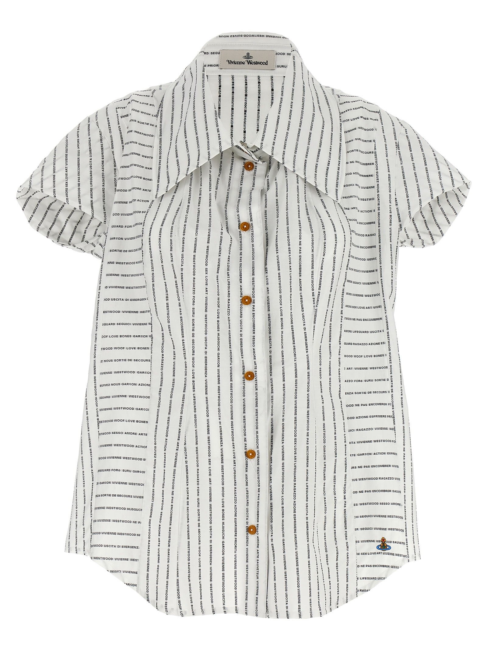 Shop Vivienne Westwood Twisted Bagatelle Shirt In White/black