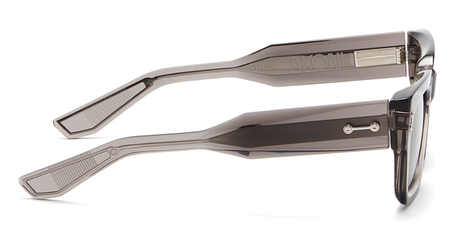 Akoni Cosmo - Dark Grey Crystal / Black Palladium Sunglasses In Gray