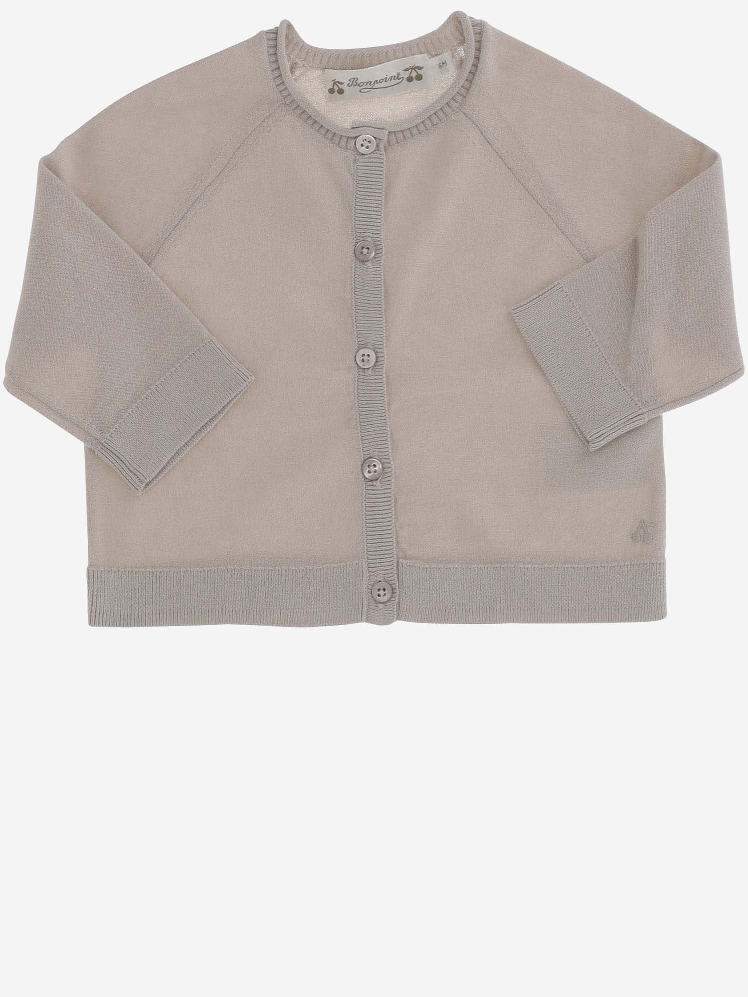 Bonpoint Babies' Cotton Cardigan In Brown