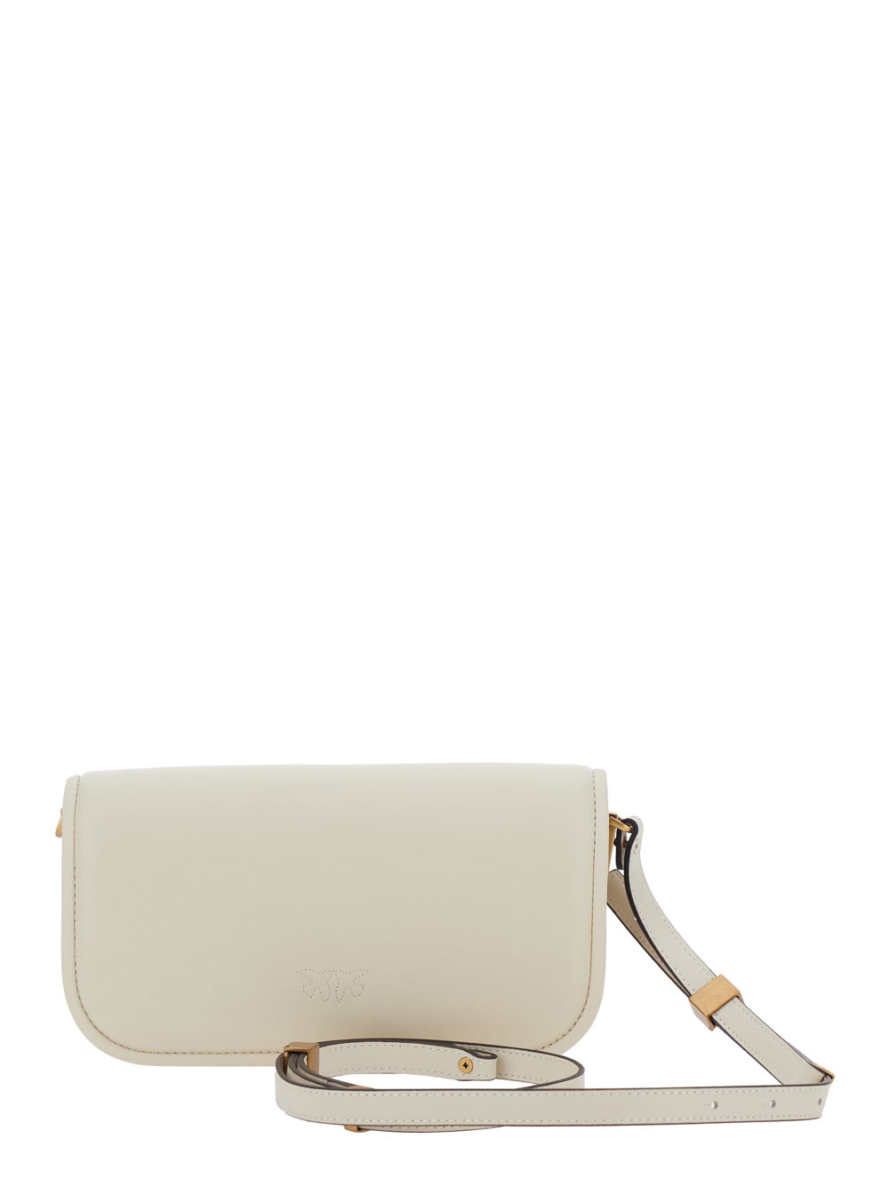 Pinko Love Bag Box Shoulder Bag In Nappa Leather In White