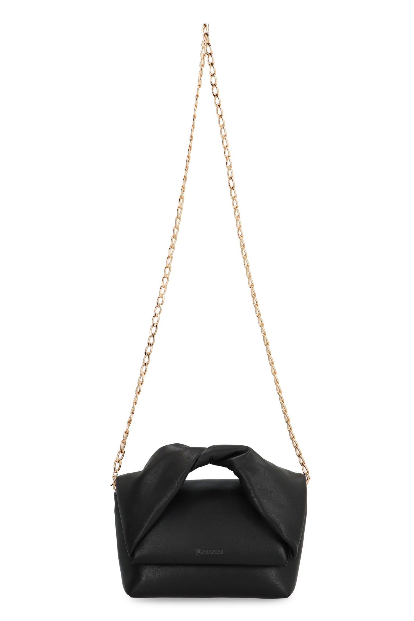 Shop Jw Anderson Twister Leather Handbag In Black