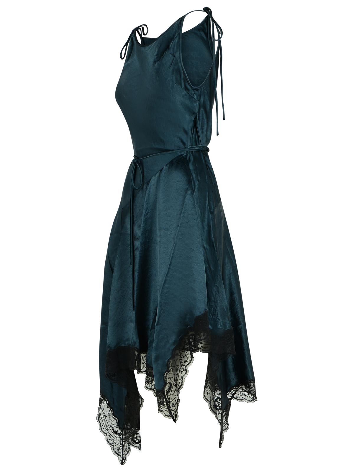 Acne Studios Petrol Blue Acetate Dress In Blue