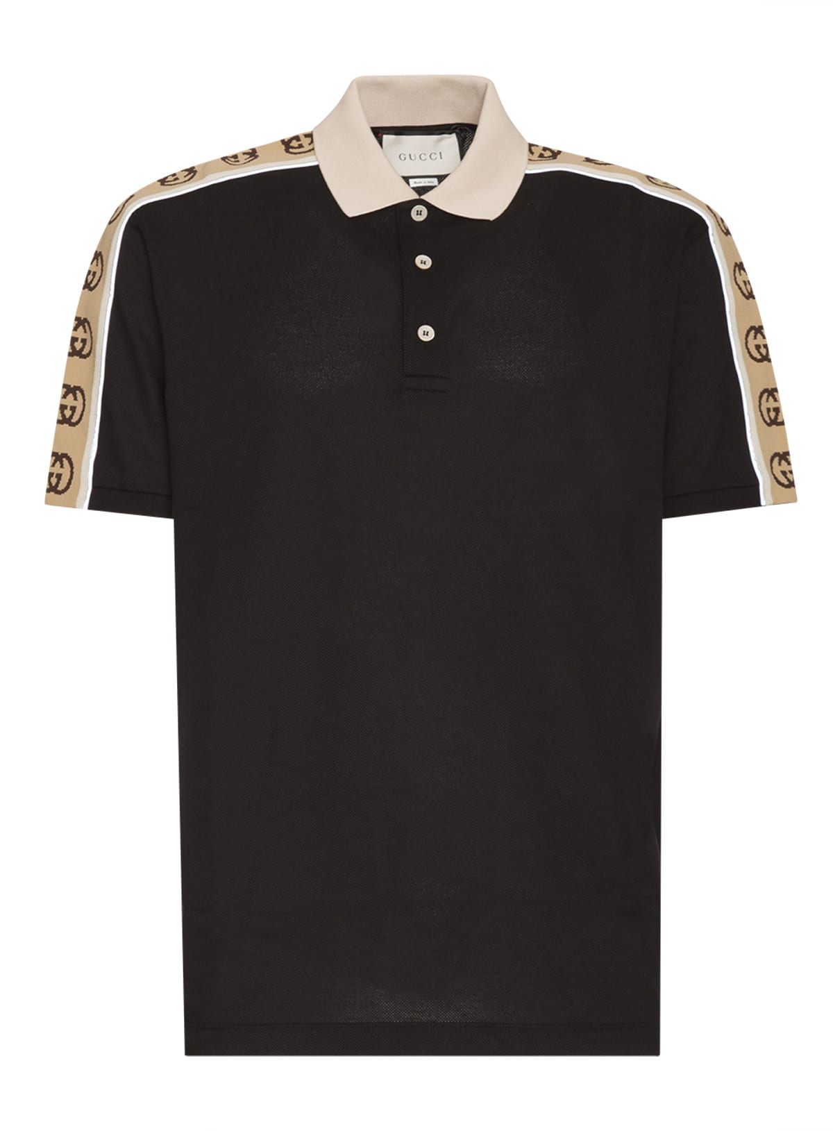 GUCCI POLO WITH GG SIDE BANDS,11217651