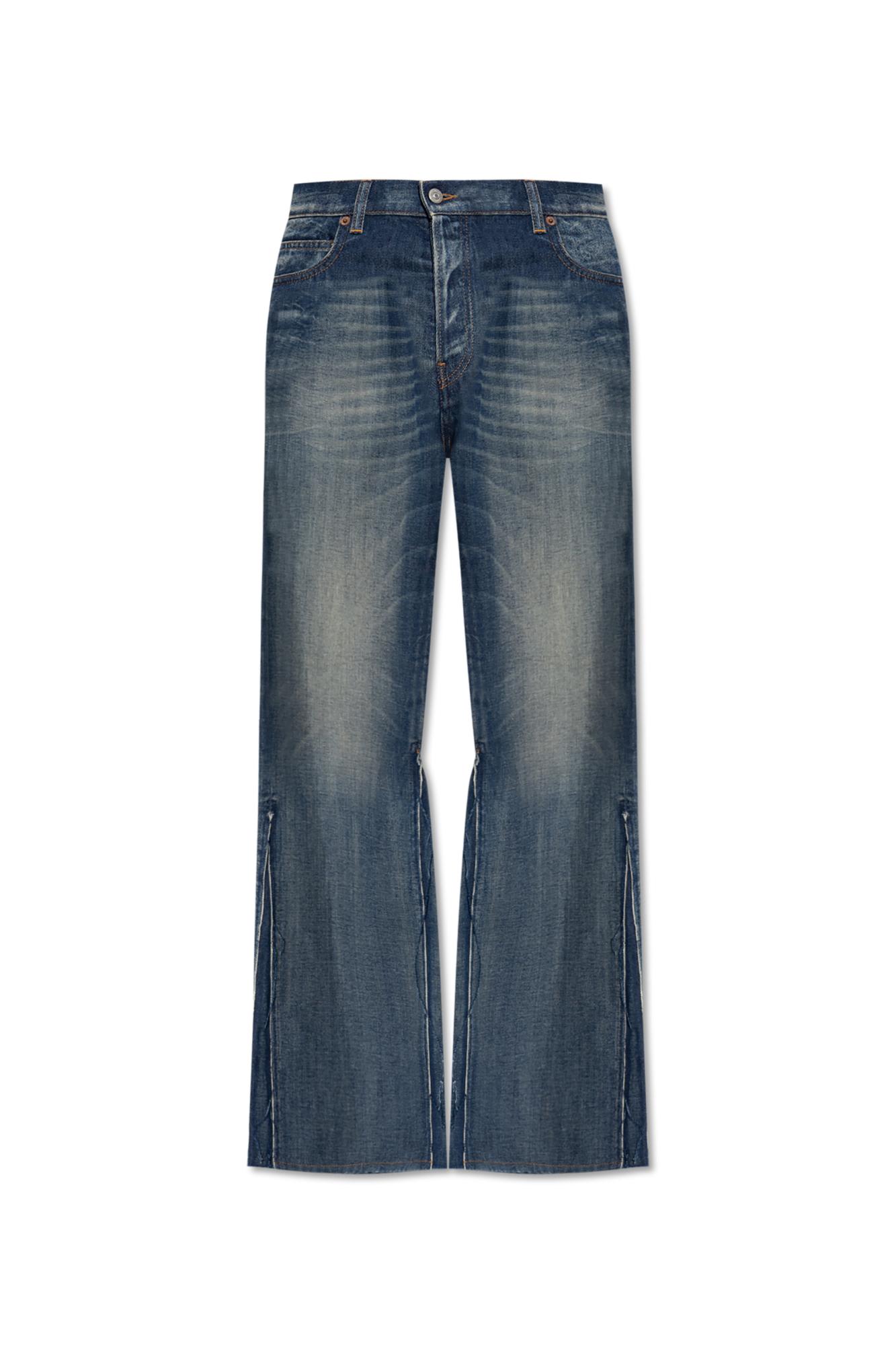 Mm6 Maison Margiela Denim Wide-leg Jeans In Blue