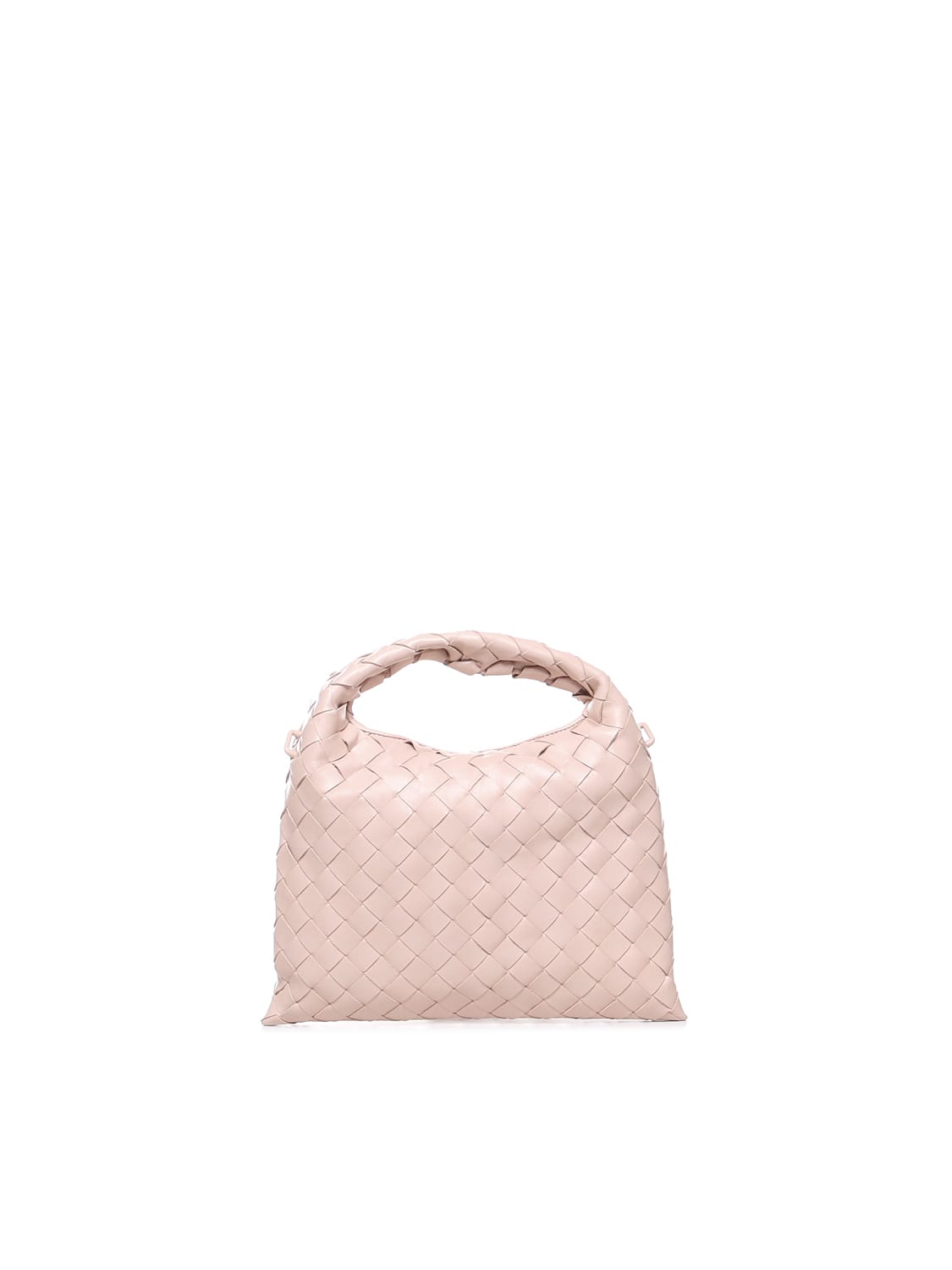 Shop Bottega Veneta Mini Hop Bag In Calfskin In Petale M Brass