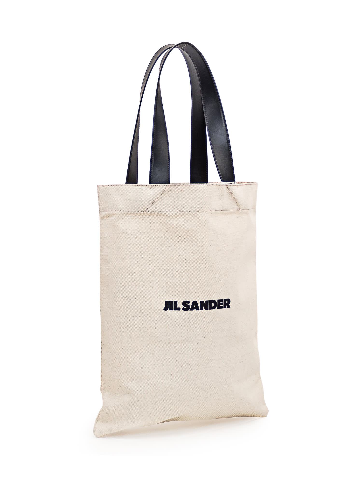 Shop Jil Sander Tote Flat Bag In Natural