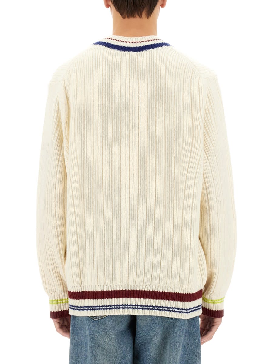 LACOSTE CARDED WOOL SWEATER 