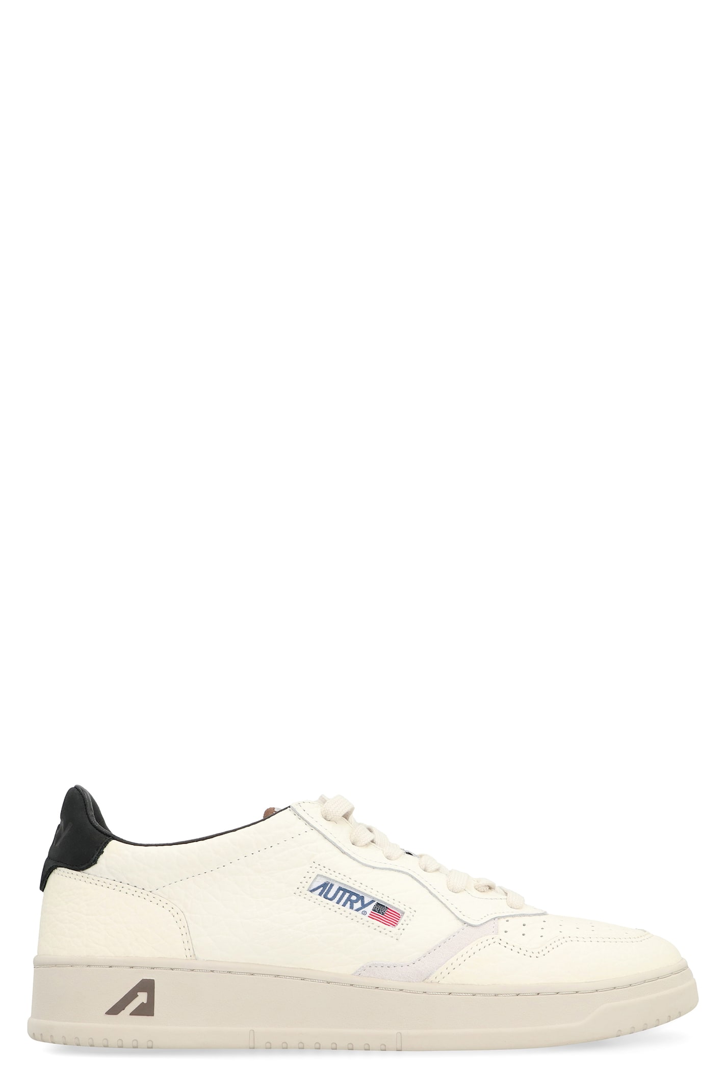 Shop Autry Medalist Leather Low-top Sneakers In White