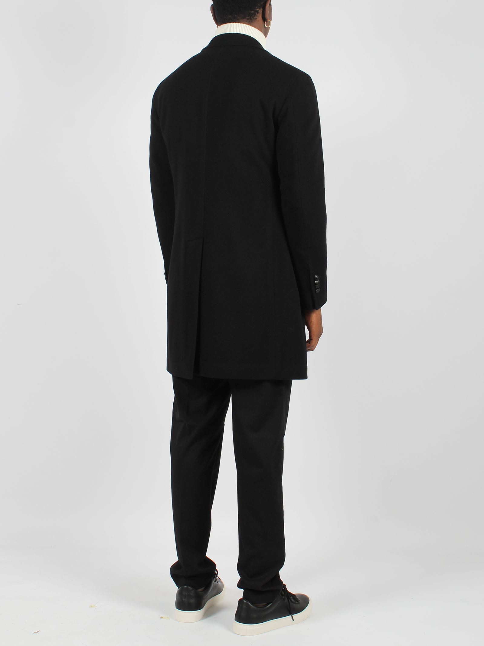 Shop Tagliatore Classic Coat In Black