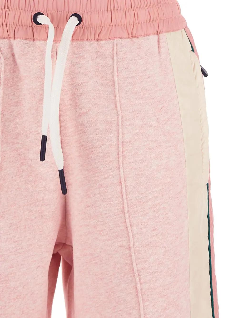 Shop Moncler Wide Leg Track Pants In Pink
