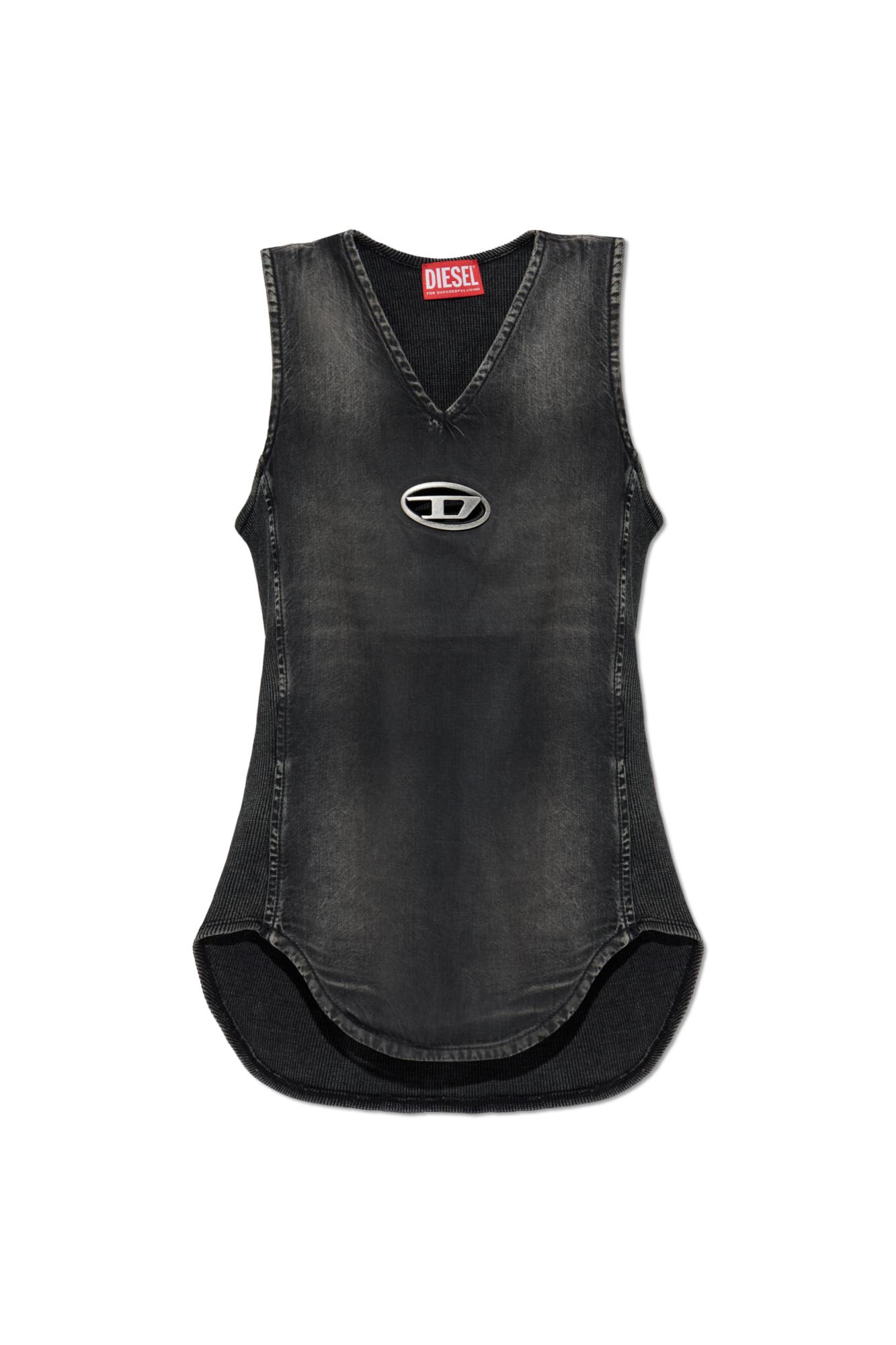 Diesel Denim Top With A Used Effect In Multi