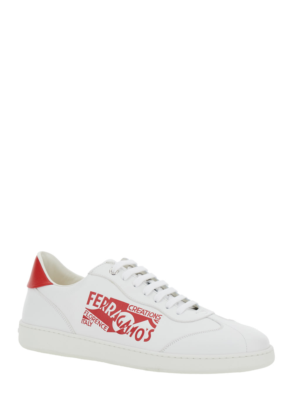 Ferragamo Logo-lacing Low-cut Casual Shoes In White