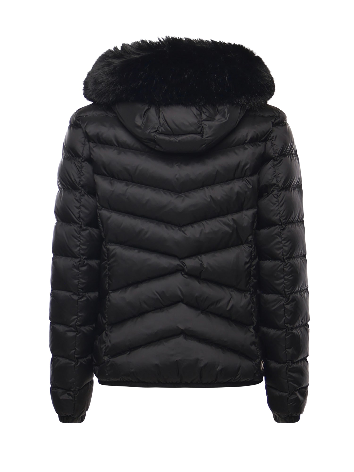 Colmar Woman Quilted Down Jacket With Synthetic Fur 2219e 2yo 99 In Black