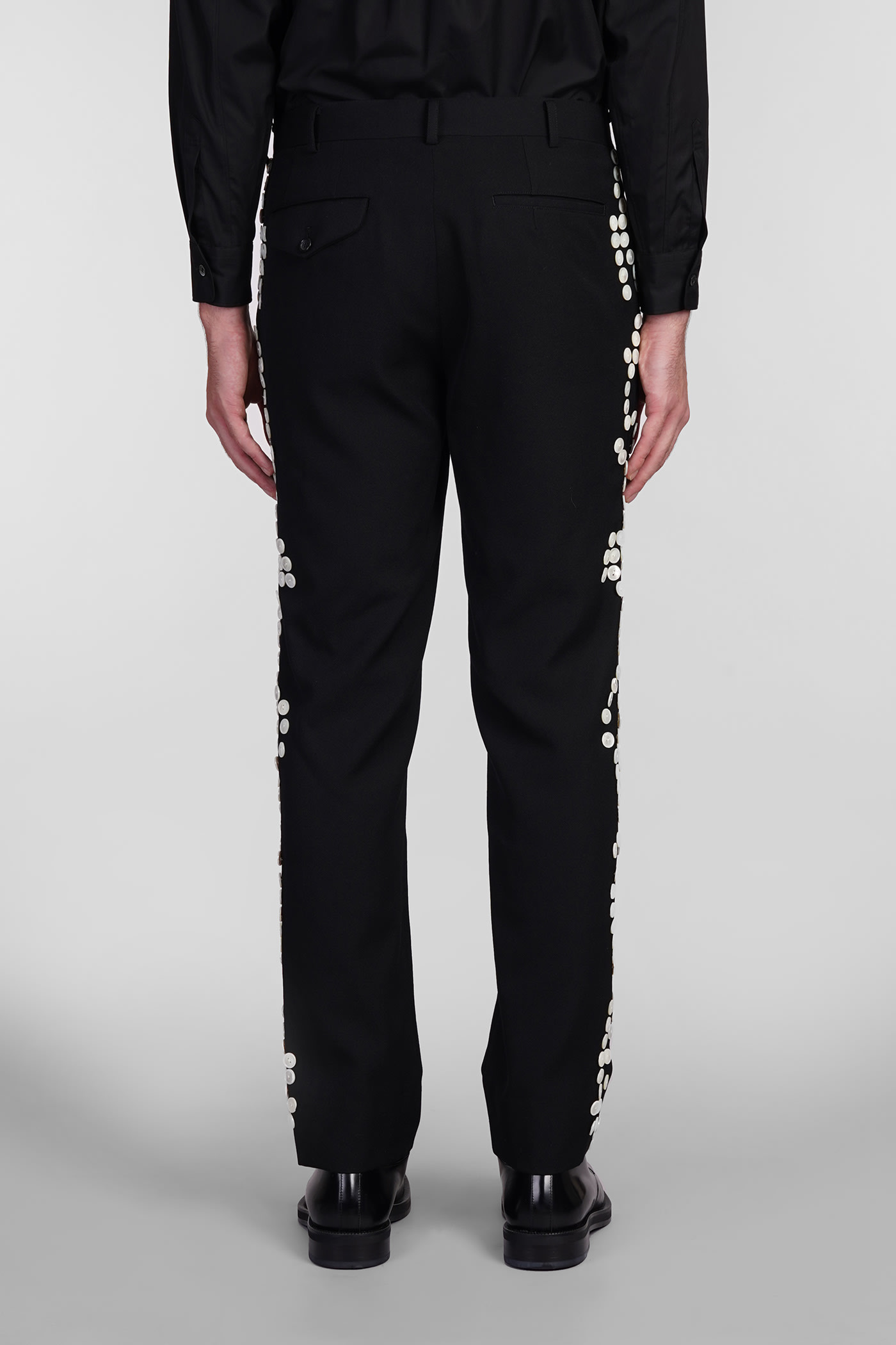 Shop Comme Des Garçons Homme Deux Pants In Black Wool