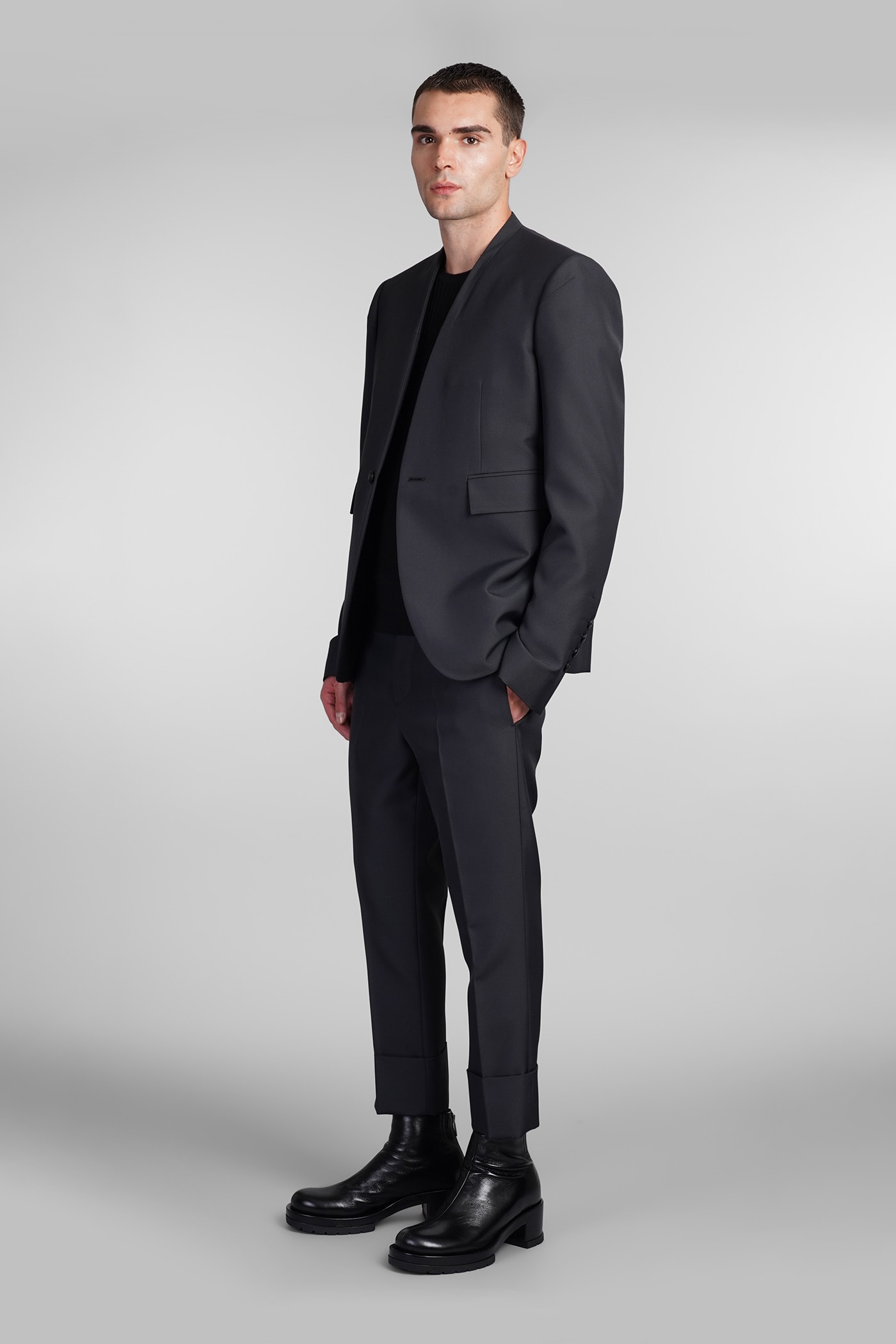 Shop Sapio N7 Pants In Black Polyester