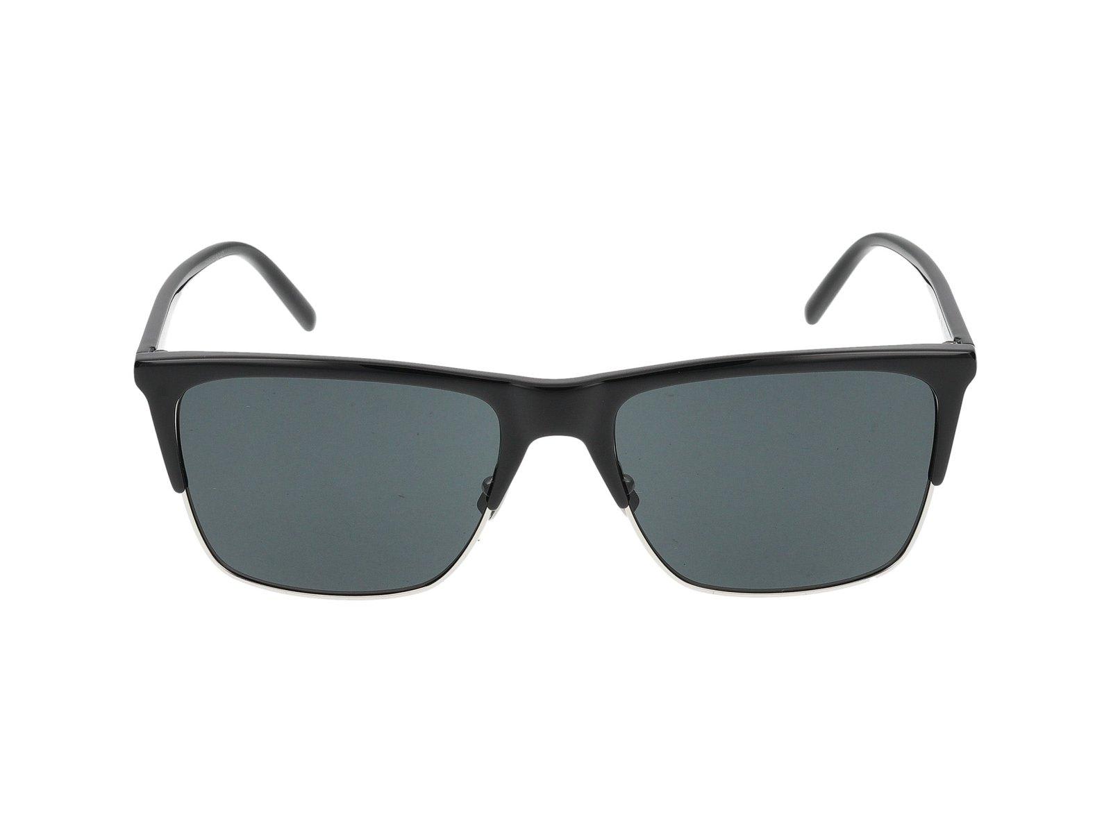 Saint Laurent Rectangle-frame Sunglasses In Gray