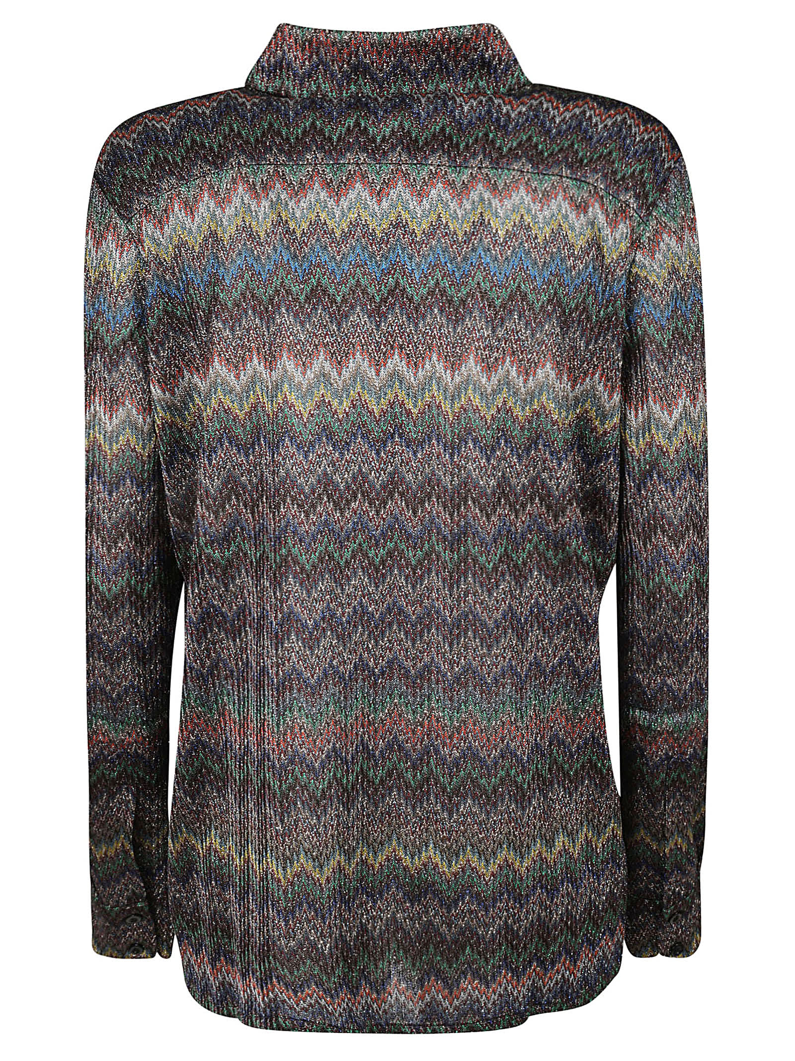 Shop Missoni Zigzag Buttoned Shirt In Multicolor