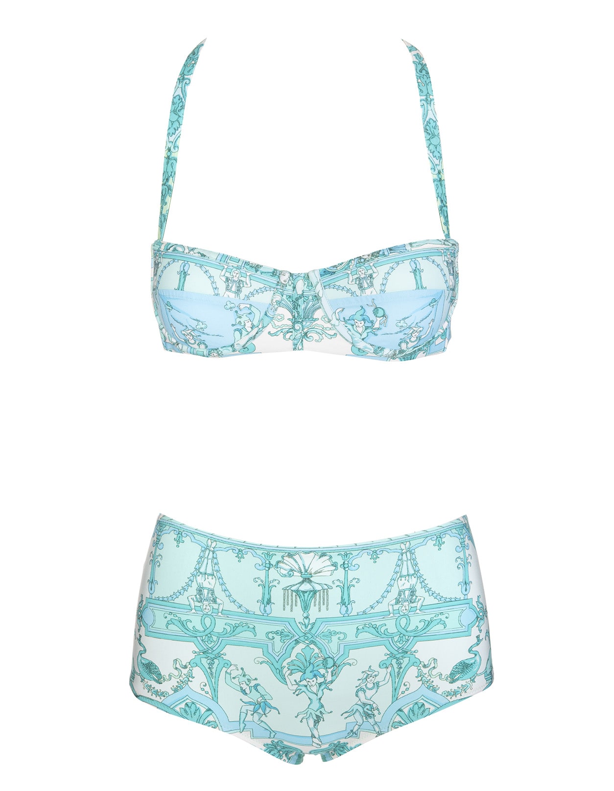 Etro Bikini With Aquamarine Foulard Print