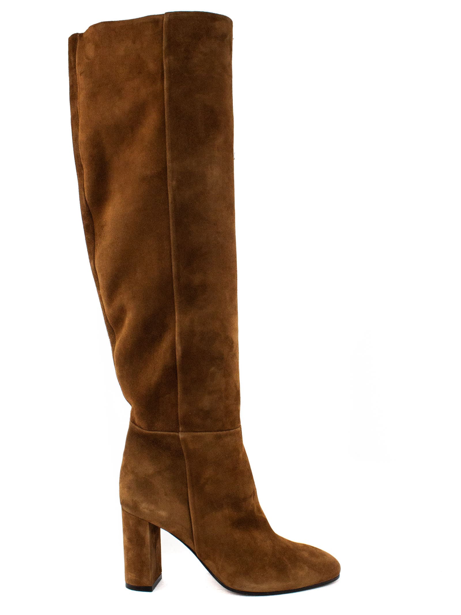 Roberto Festa Maryl High Boot In Coffee-tone Suede