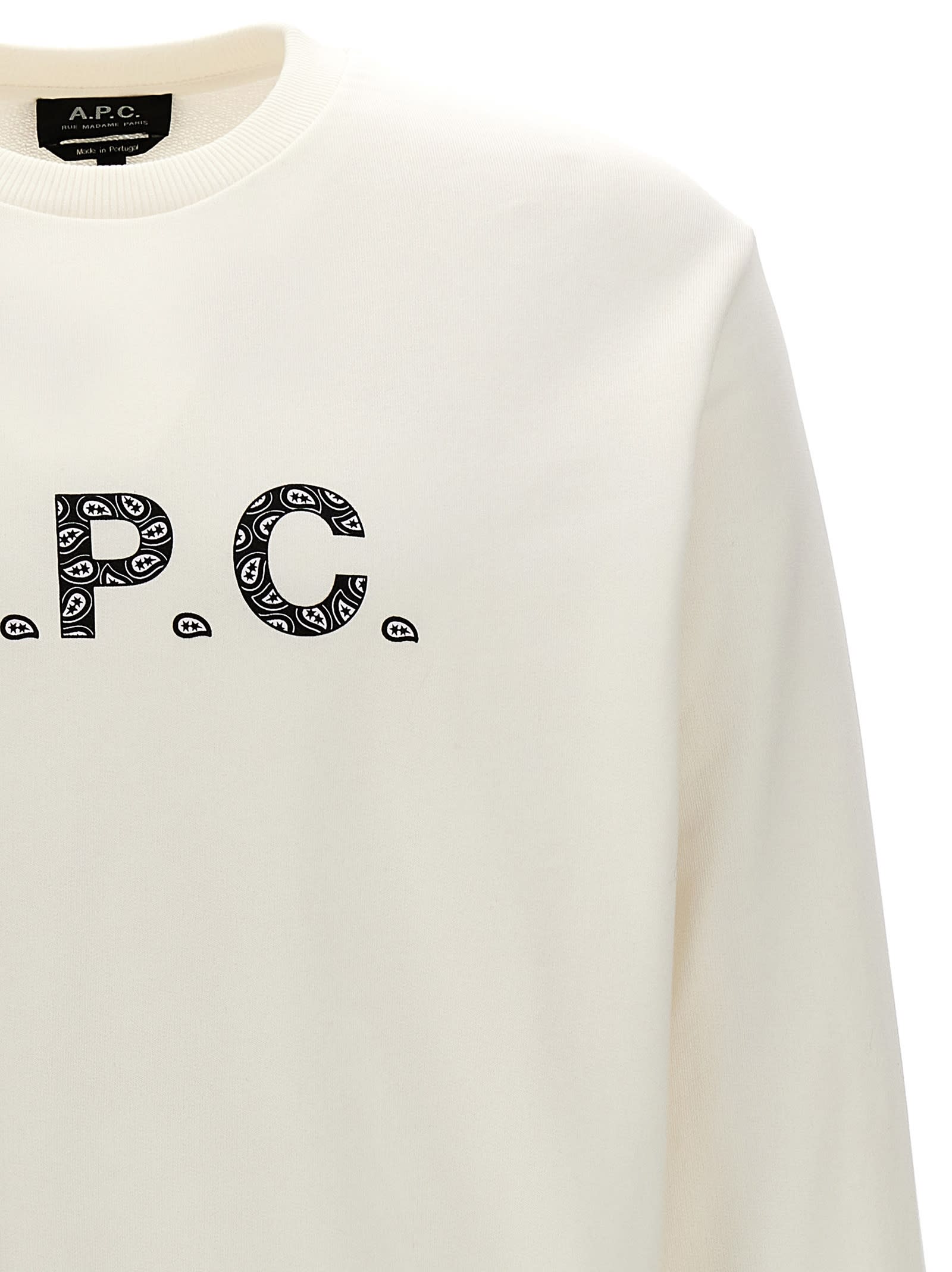 Shop Apc Timothy Sweatshirt In White/black
