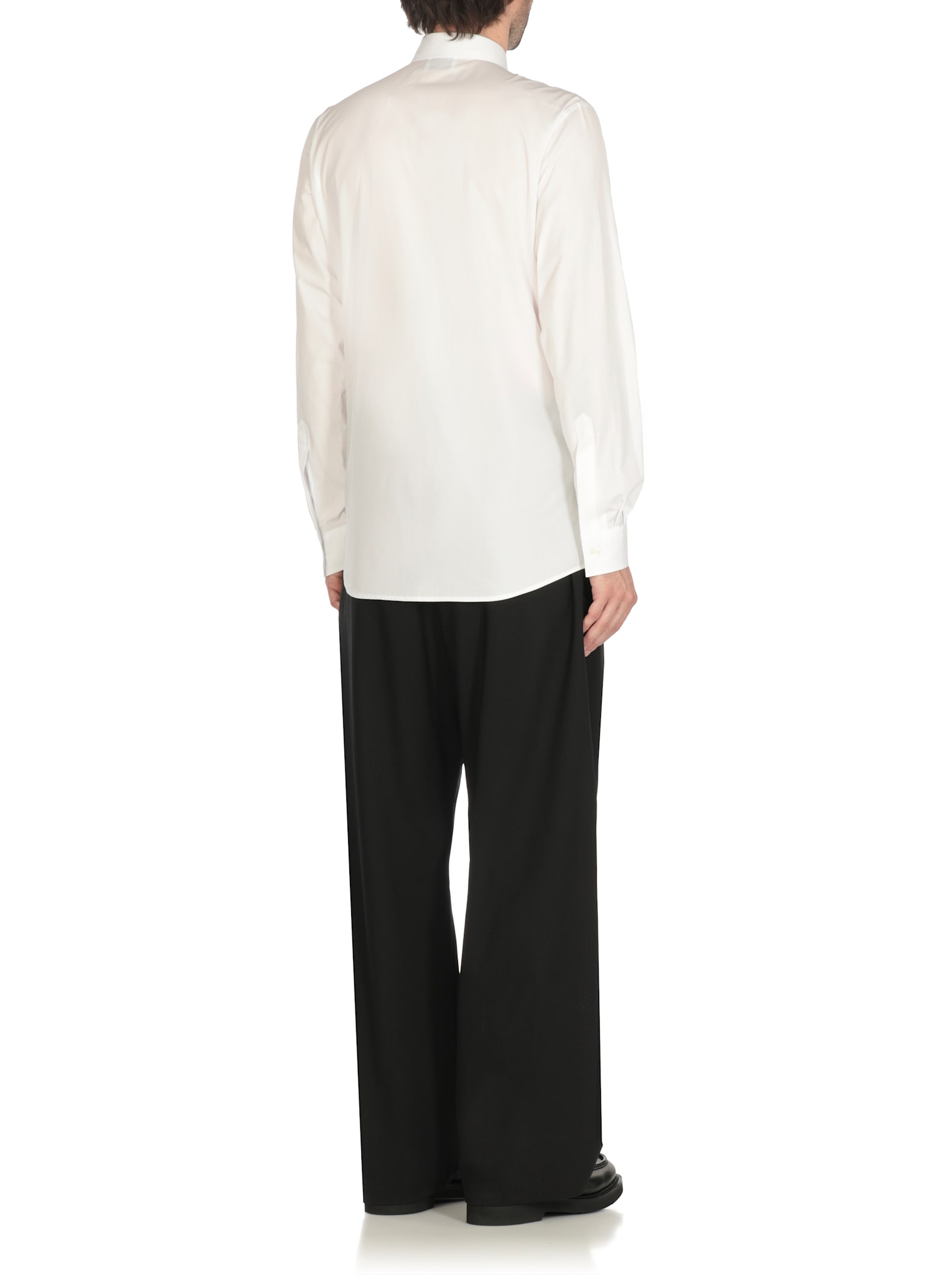 Moschino Casual Button-down Collar Short Sleeves Shirt In White