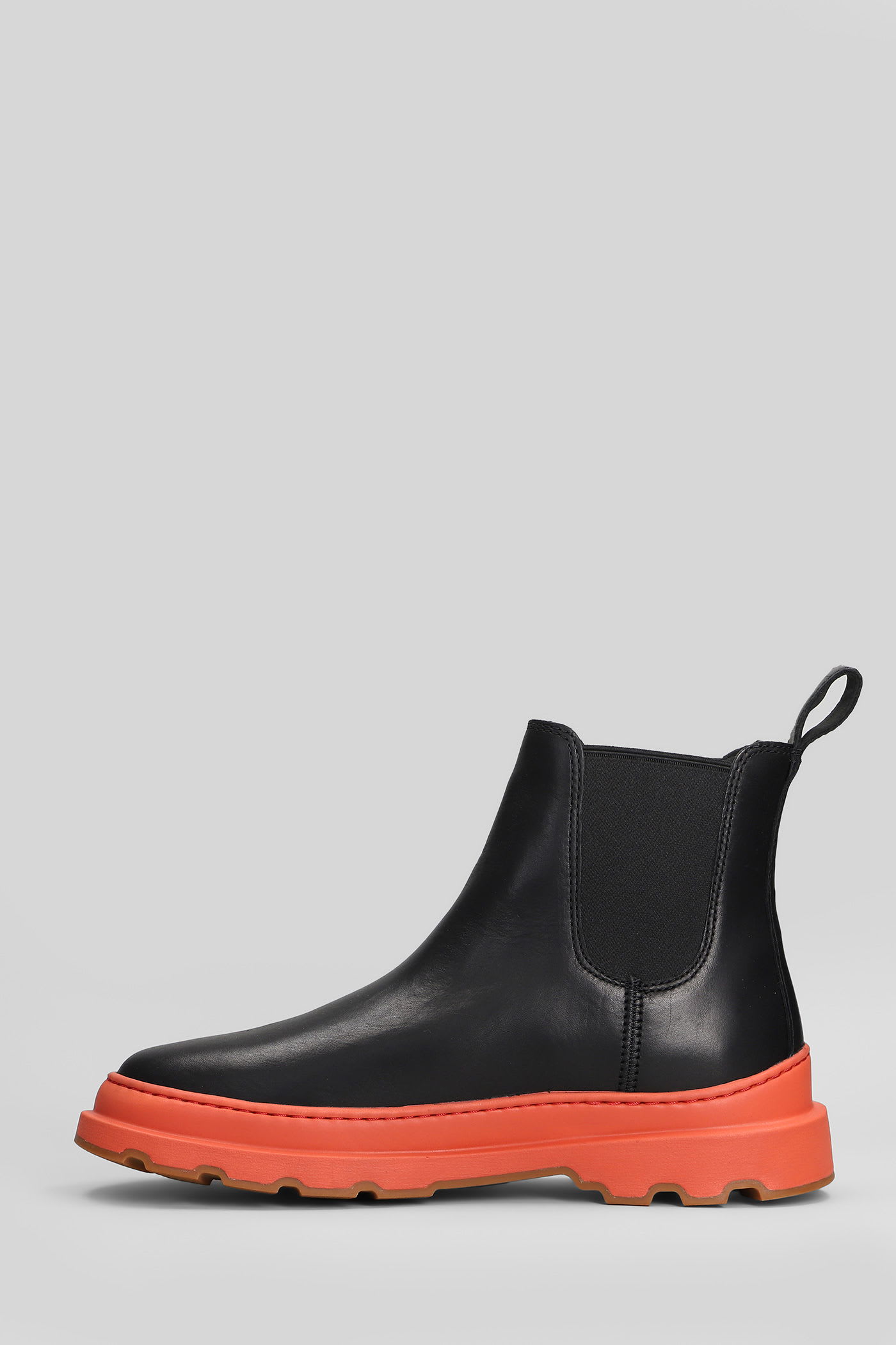 Camper Noray Ankle Boots In Black Leather In Multi