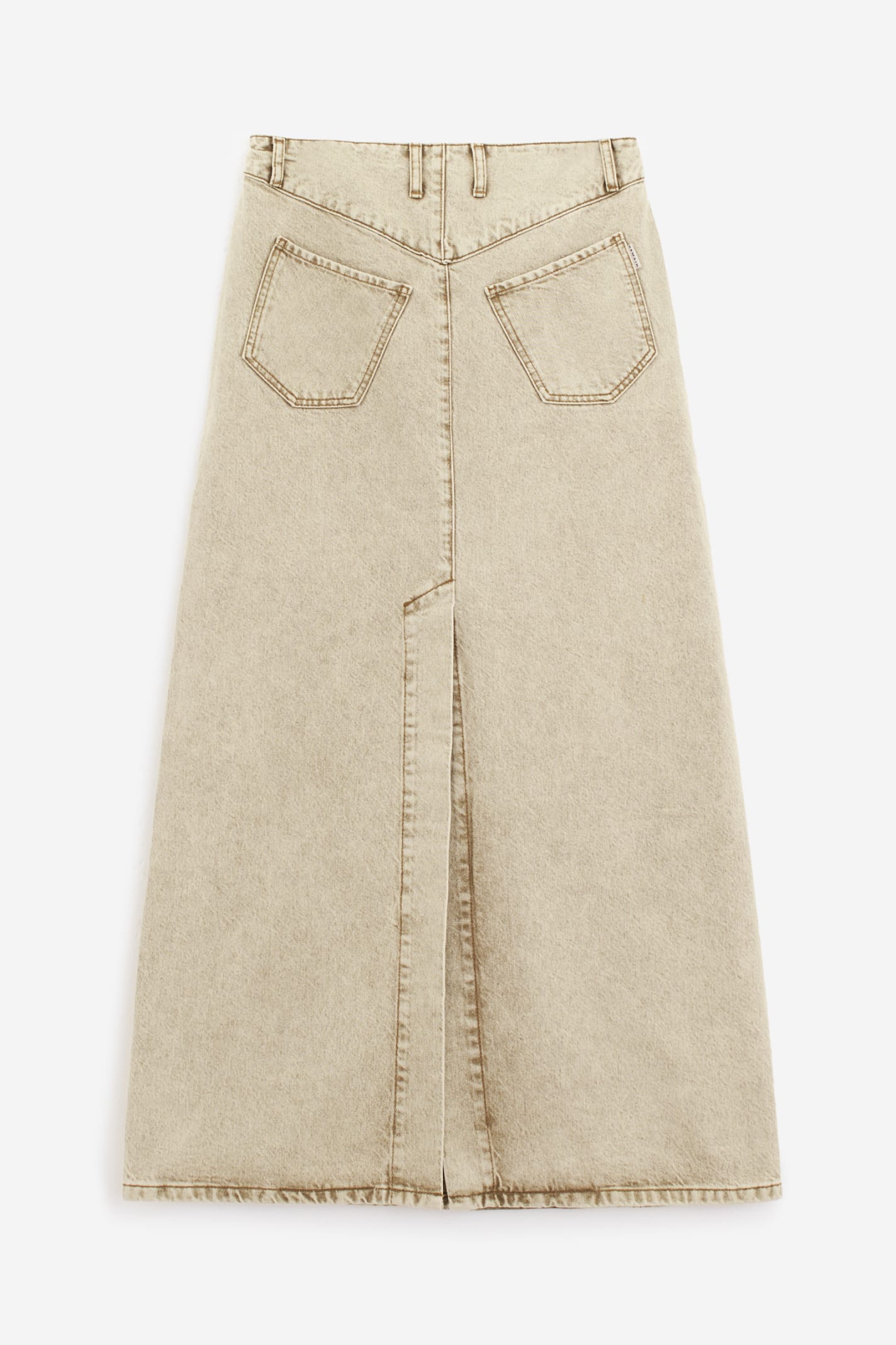 Shop Remain Birger Christensen Maxi Denim Skirt In Beige