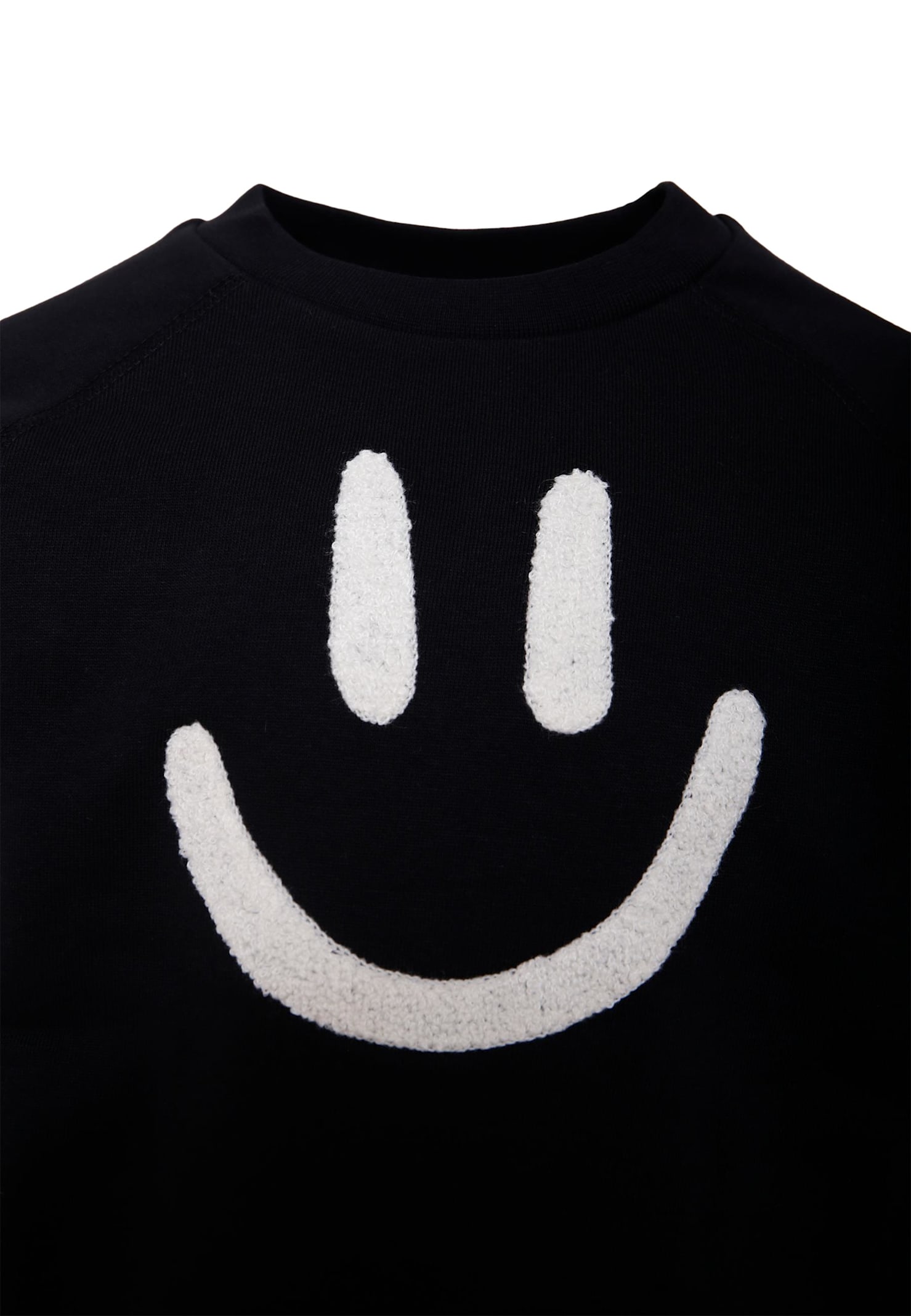 Molo Black Sweatshirt For Kids With Smiley In Black