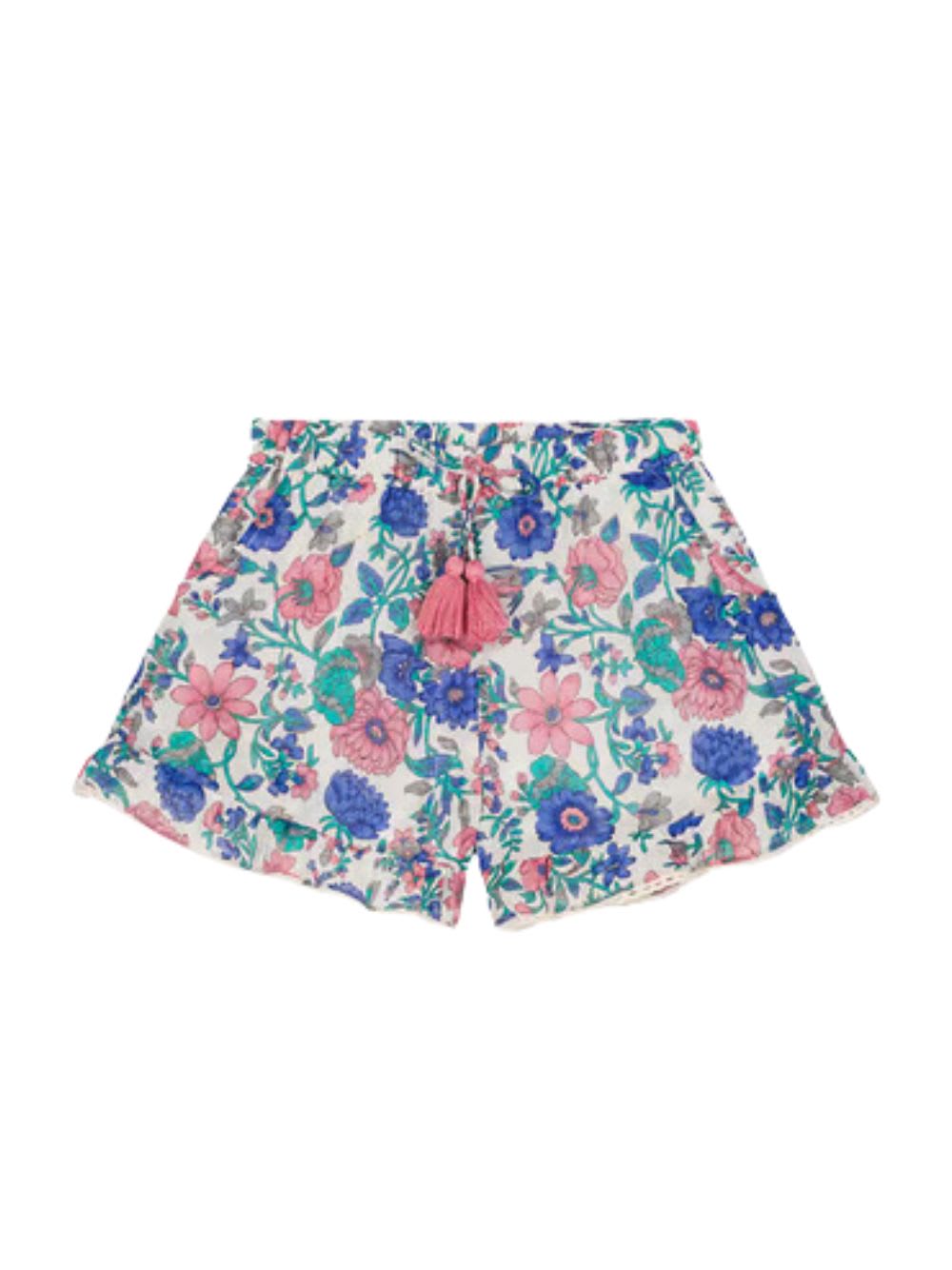 Shop Louise Misha Vallaloid Shorts In Blue Summer Meadow