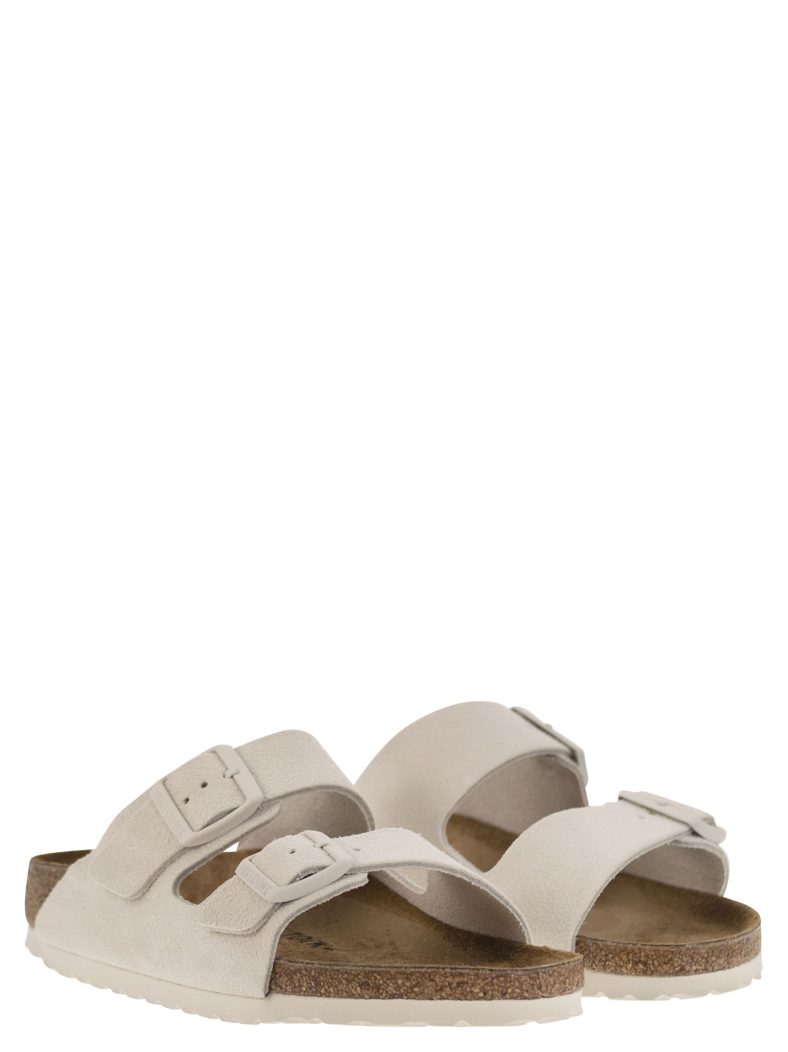 Shop Birkenstock Arizona - Suede Leather In White