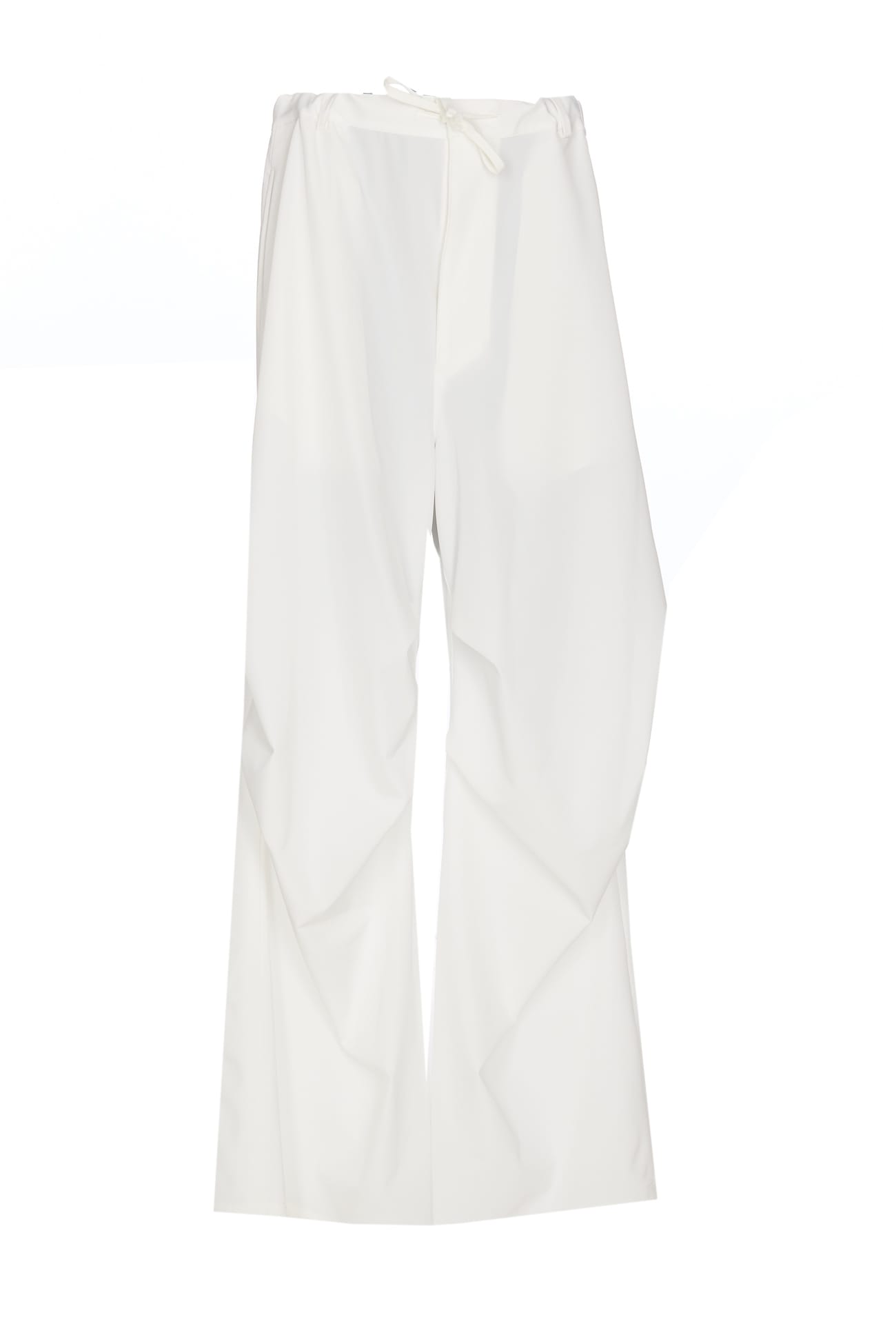Shop Mm6 Maison Margiela Wide Pants In Off White